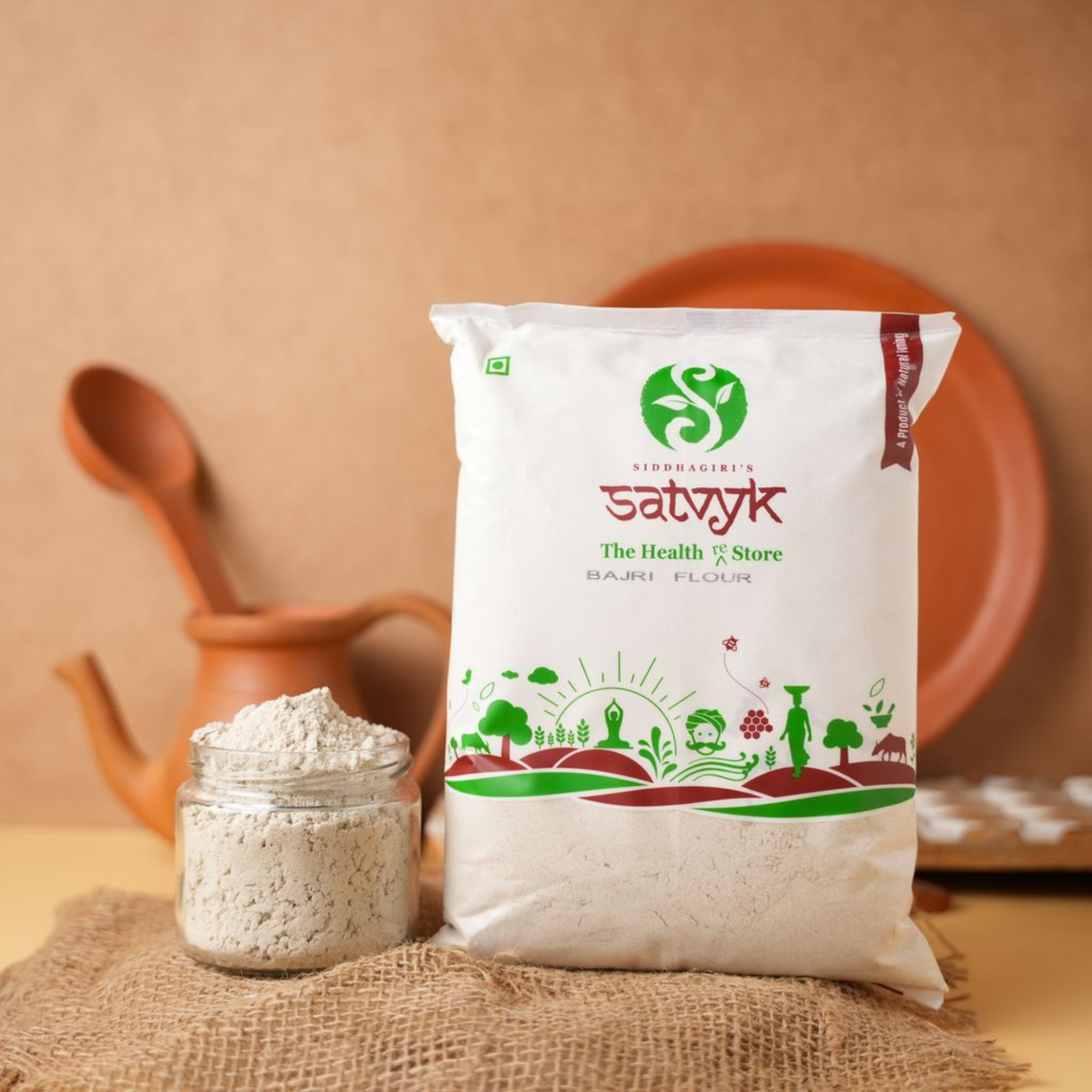 Bajra Flour | Organic Bajra Atta | Millet Atta | Pearl Millet Flour | Gluten-free Atta | High Fibre, Protein-rich, Low GI