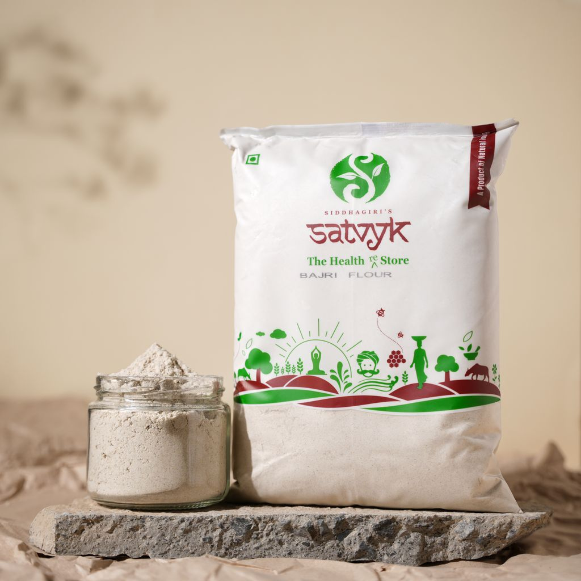 Bajra Flour | Organic Bajra Atta | Millet Atta | Pearl Millet Flour | Gluten-free Atta | High Fibre, Protein-rich, Low GI