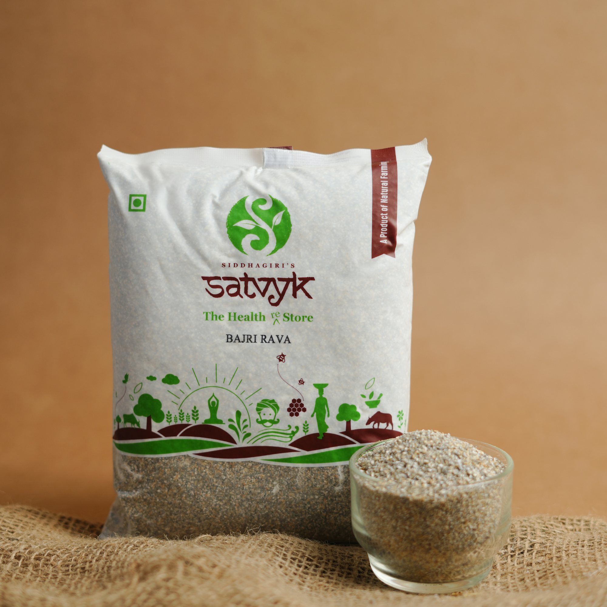 Bajri Rawa | Pearl Millet Semolina | Gluten-Free & High Fiber | Ideal for Upma, Rotis & Laddus