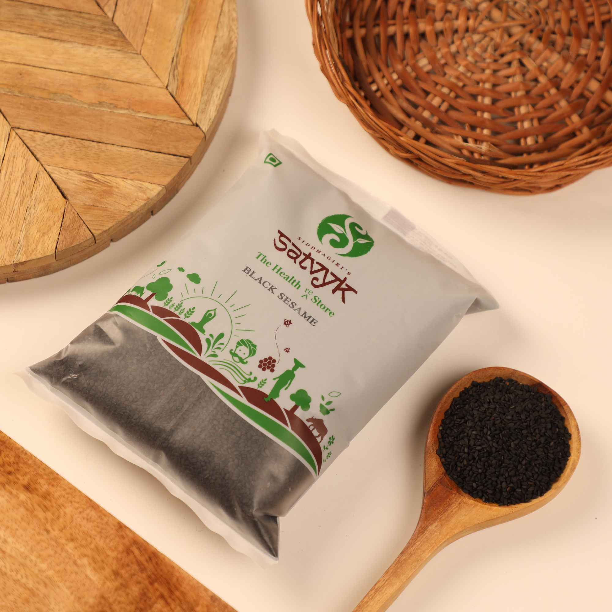 Black Sesame Seeds | Iron & Calcium Rich | Raw & Unpolished | Ideal for Laddoos, Chutneys & Traditional Recipes