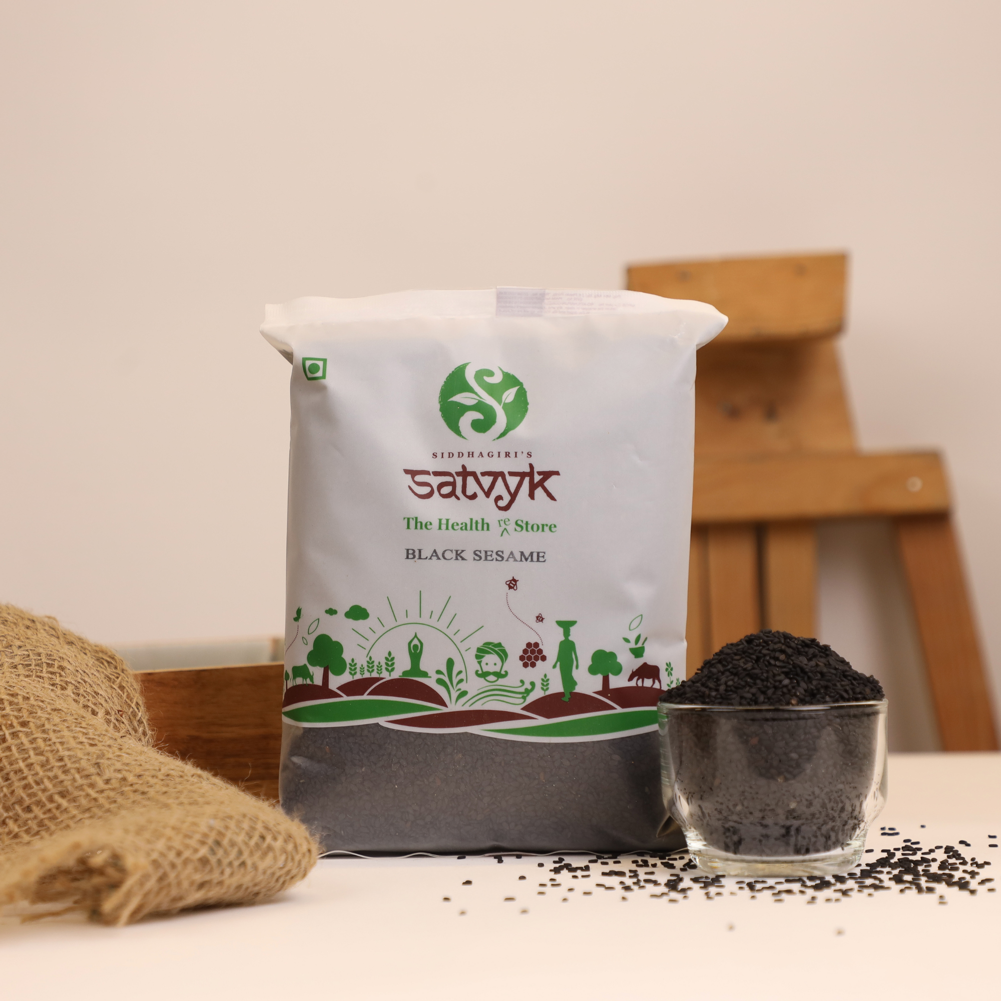Black Sesame Seeds | Iron & Calcium Rich | Raw & Unpolished | Ideal for Laddoos, Chutneys & Traditional Recipes