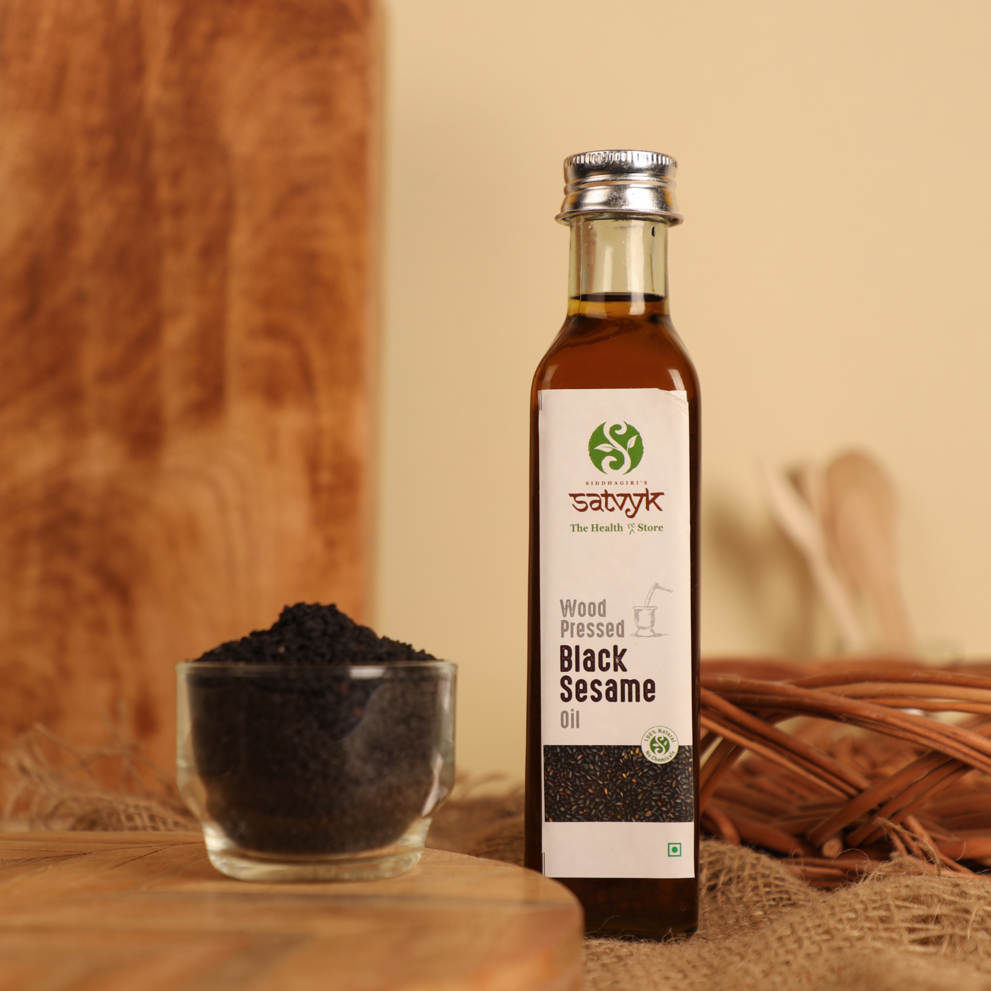 Black Sesame Oil | Cold-Pressed & Unrefined | Rich in Calcium & Antioxidants | Ideal for Cooking & Skin Massage