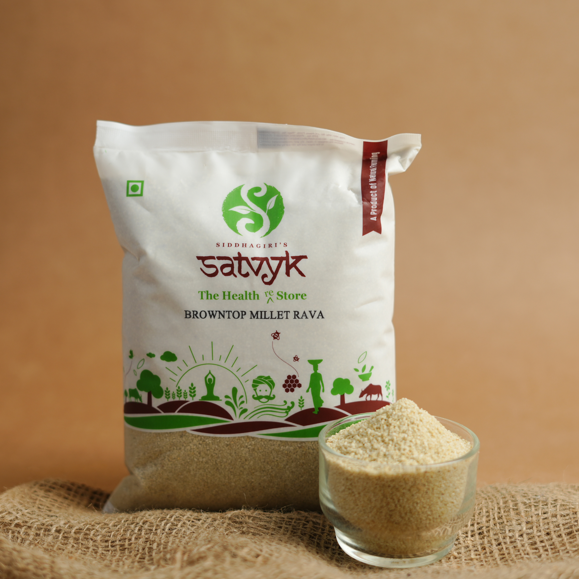 Browntop Millet Rawa | High Fiber & Gut-Friendly | Gluten-Free Alternative to Sooji | Ideal for Savoury Recipes