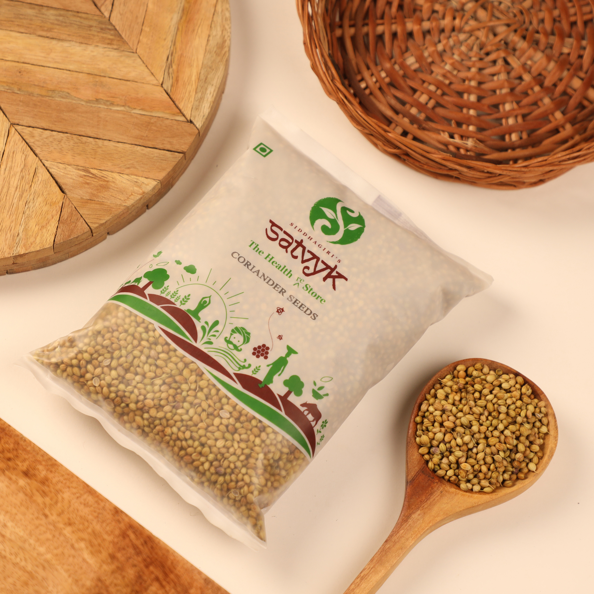 Coriander Seeds (Dhaniya Whole) | Fragrant & Flavourful | Ideal for Dry Roasting & Grinding Fresh Masala