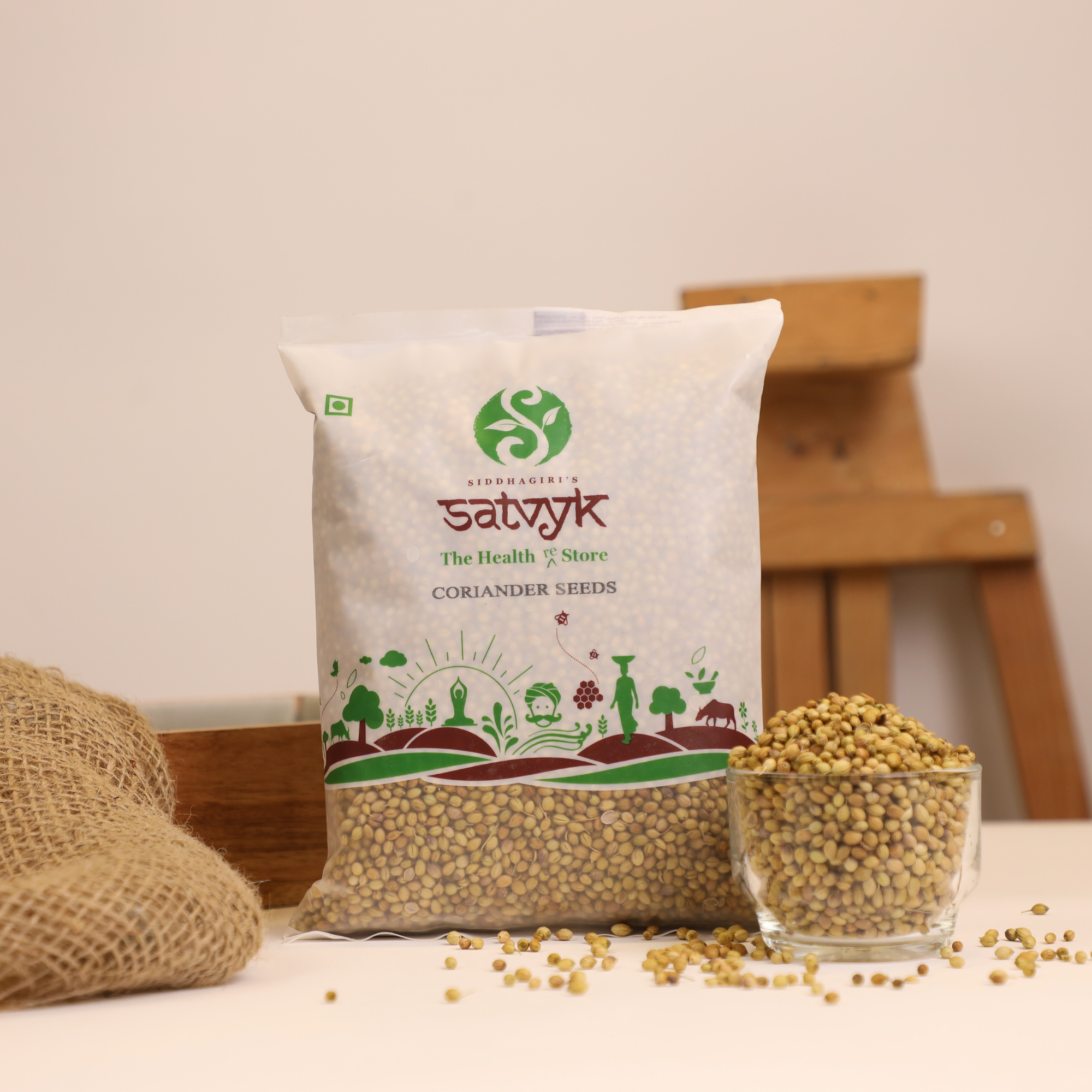 Coriander Seeds (Dhaniya Whole) | Fragrant & Flavourful | Ideal for Dry Roasting & Grinding Fresh Masala