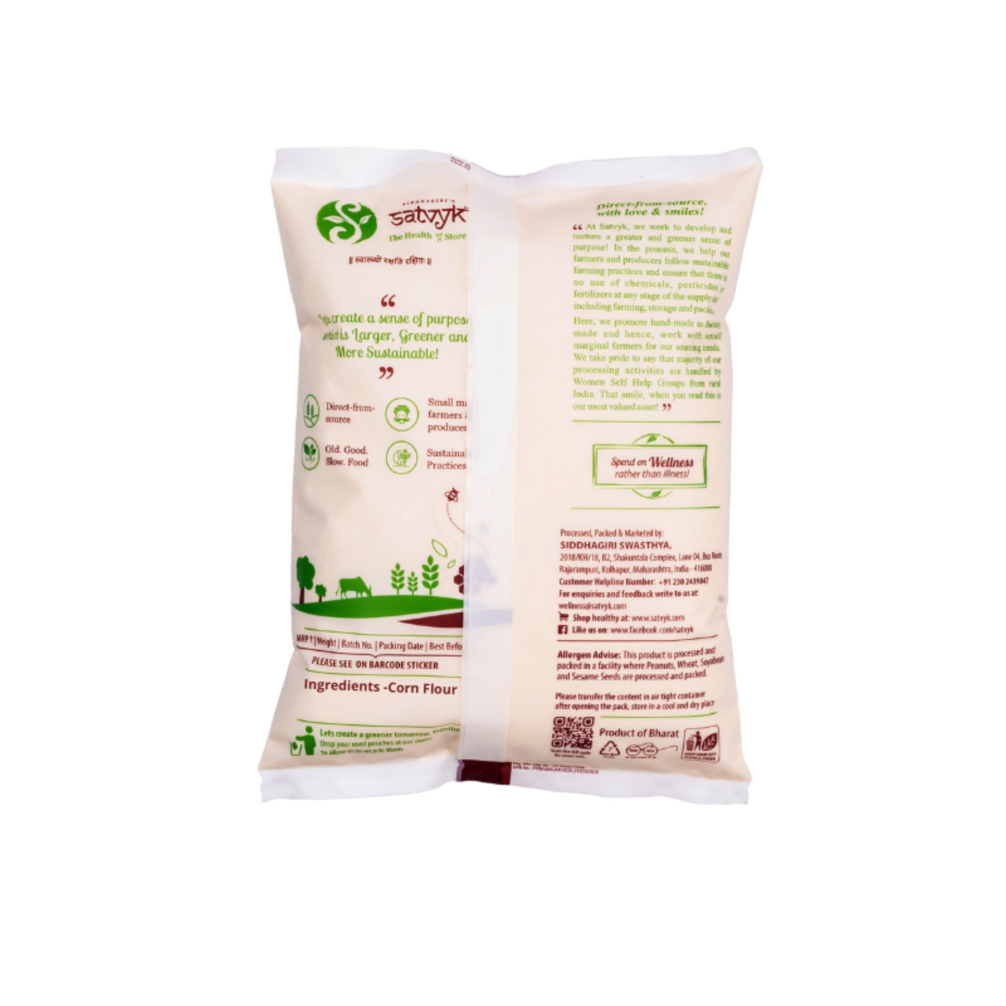 Corn Flour | Makai Ka Atta | Rich in Fiber & Energy | Naturally Stone-Ground | Perfect for Makki Roti & Snacks