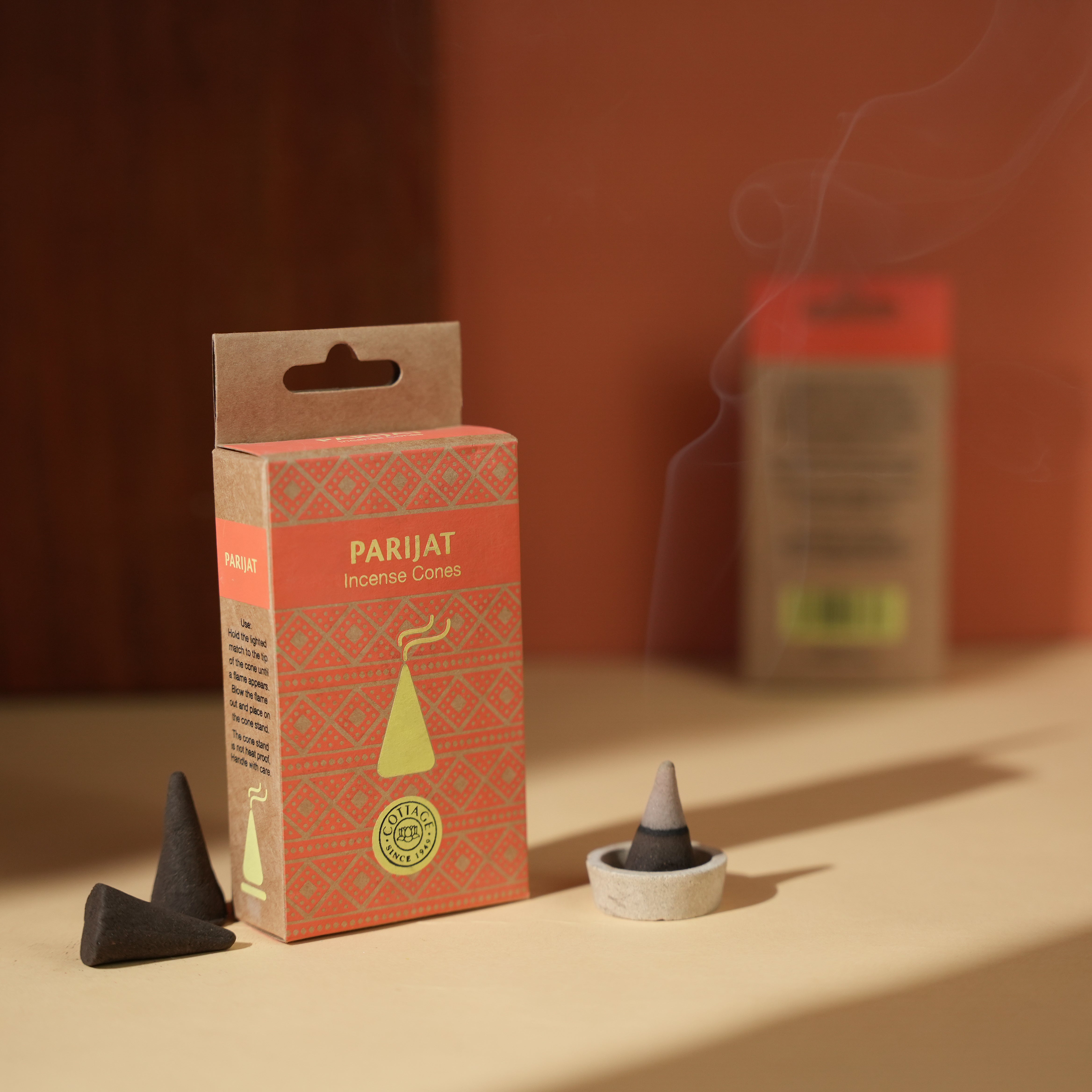 Natural Parijat Incense Cones | Divine Night Jasmine Aroma | Brings Peace & Positivity | 15 Cones | Ideal for Temple & Meditation Use