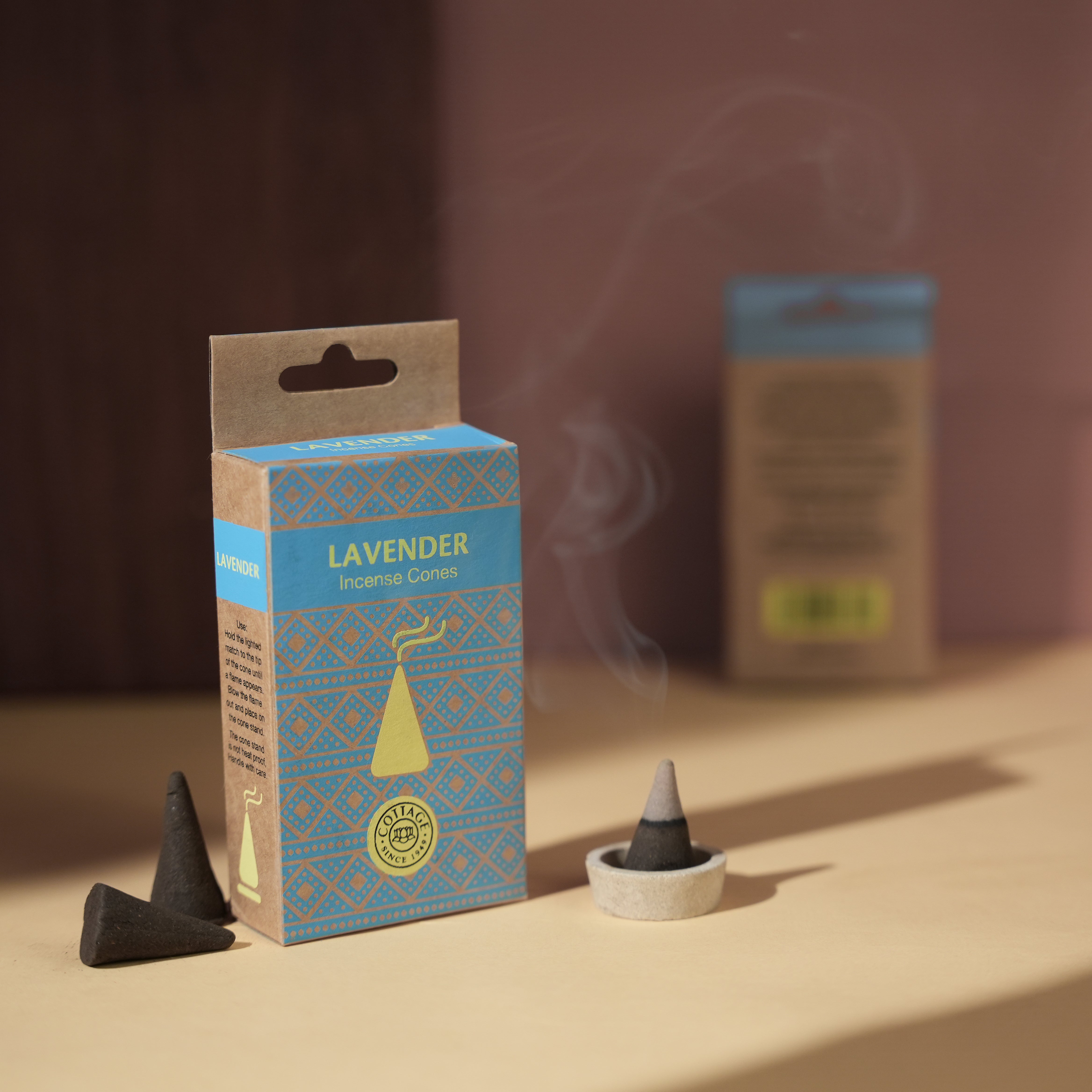 Natural Lavender Incense Cones | Calming Floral Aroma | Uplifts Mood & Relieves Stress | 15 Cones | Ideal for Meditation & Relaxation