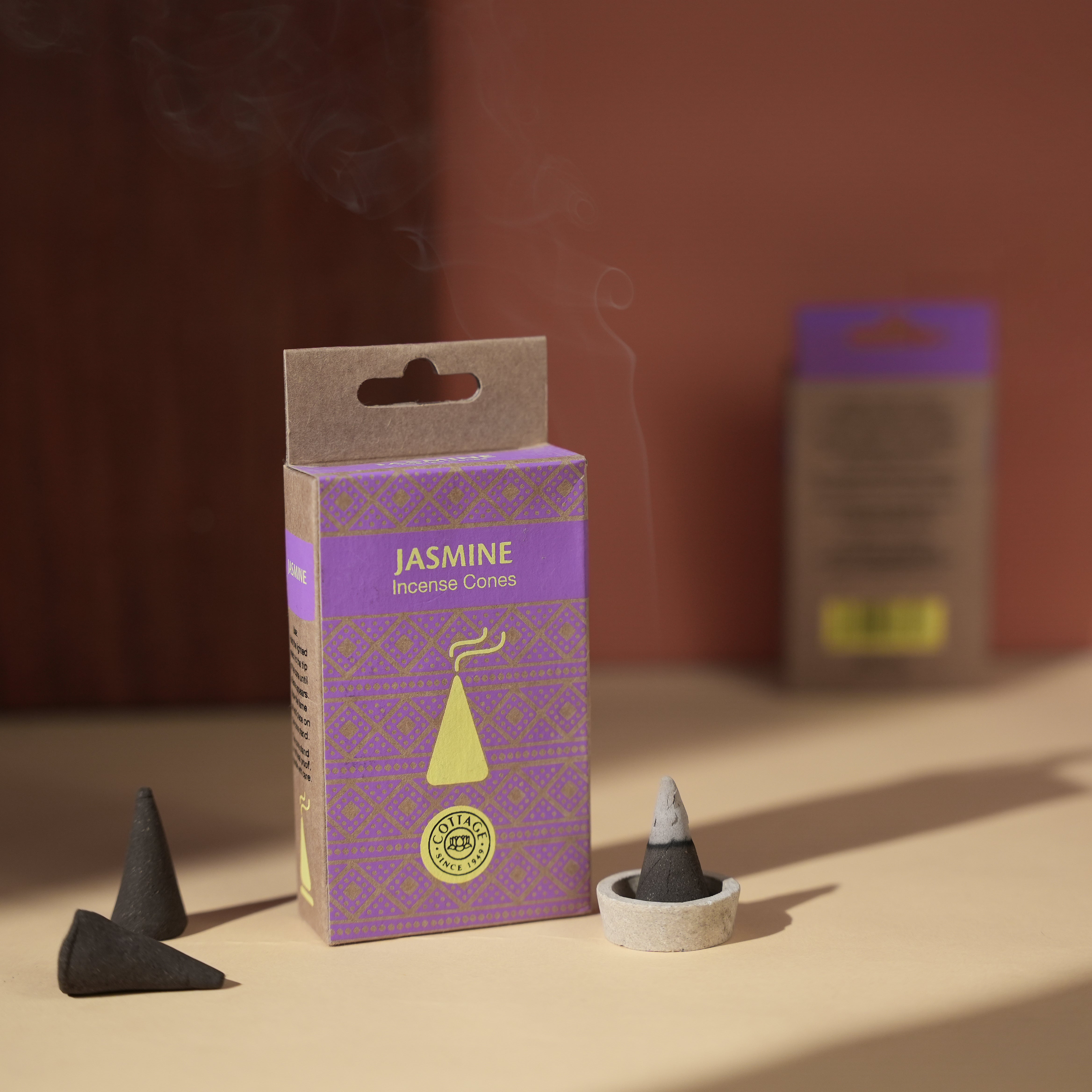 Natural Jasmine Incense Cones | Sweet Floral Fragrance | Creates Serene Ambience | 15 Cones | Perfect for Daily Pooja & Home Freshness