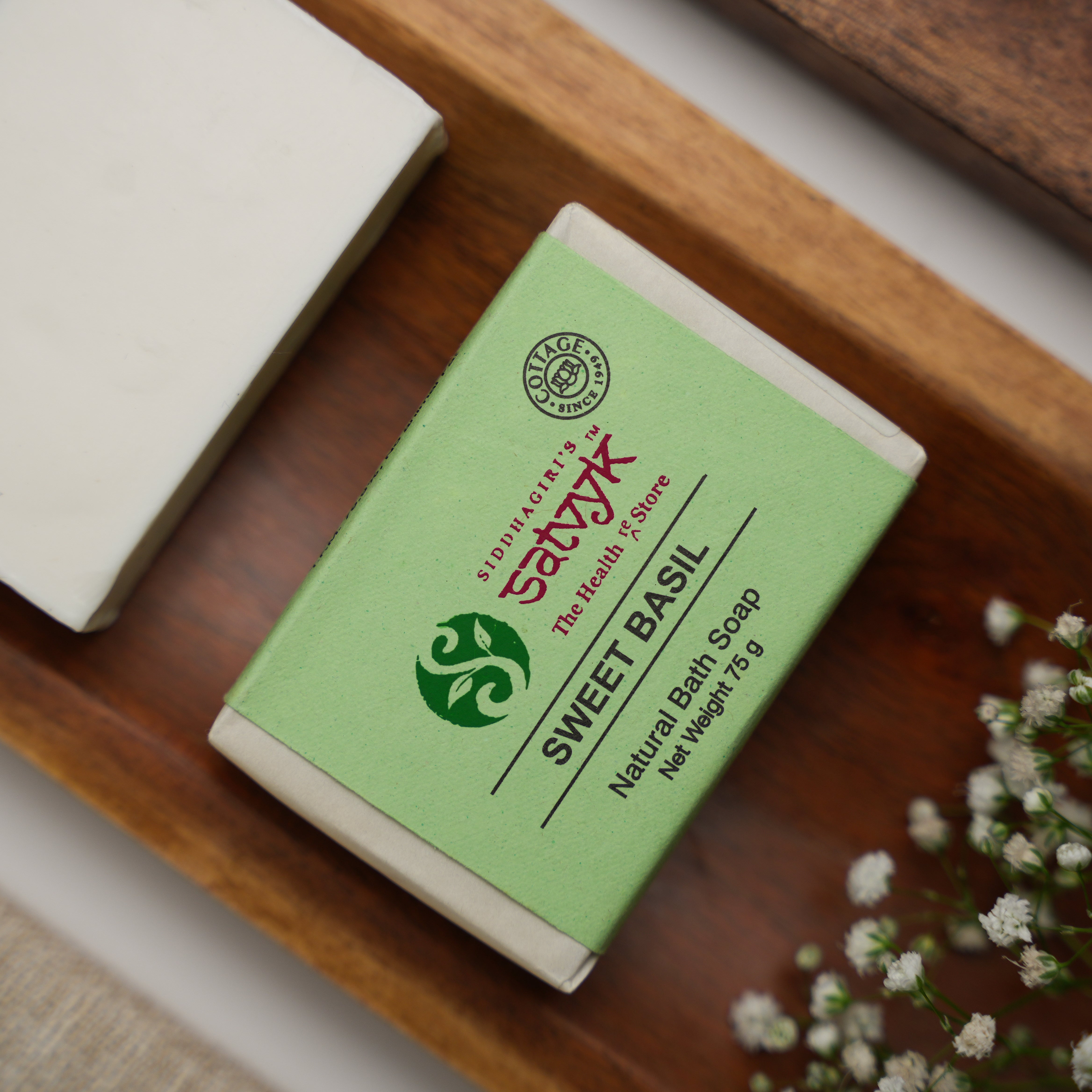 Handmade Sweet Basil Herbal Bath Soap | Herbal Cleanser with Natural Freshness | Skin Purifying | Soothing Daily Use Bar