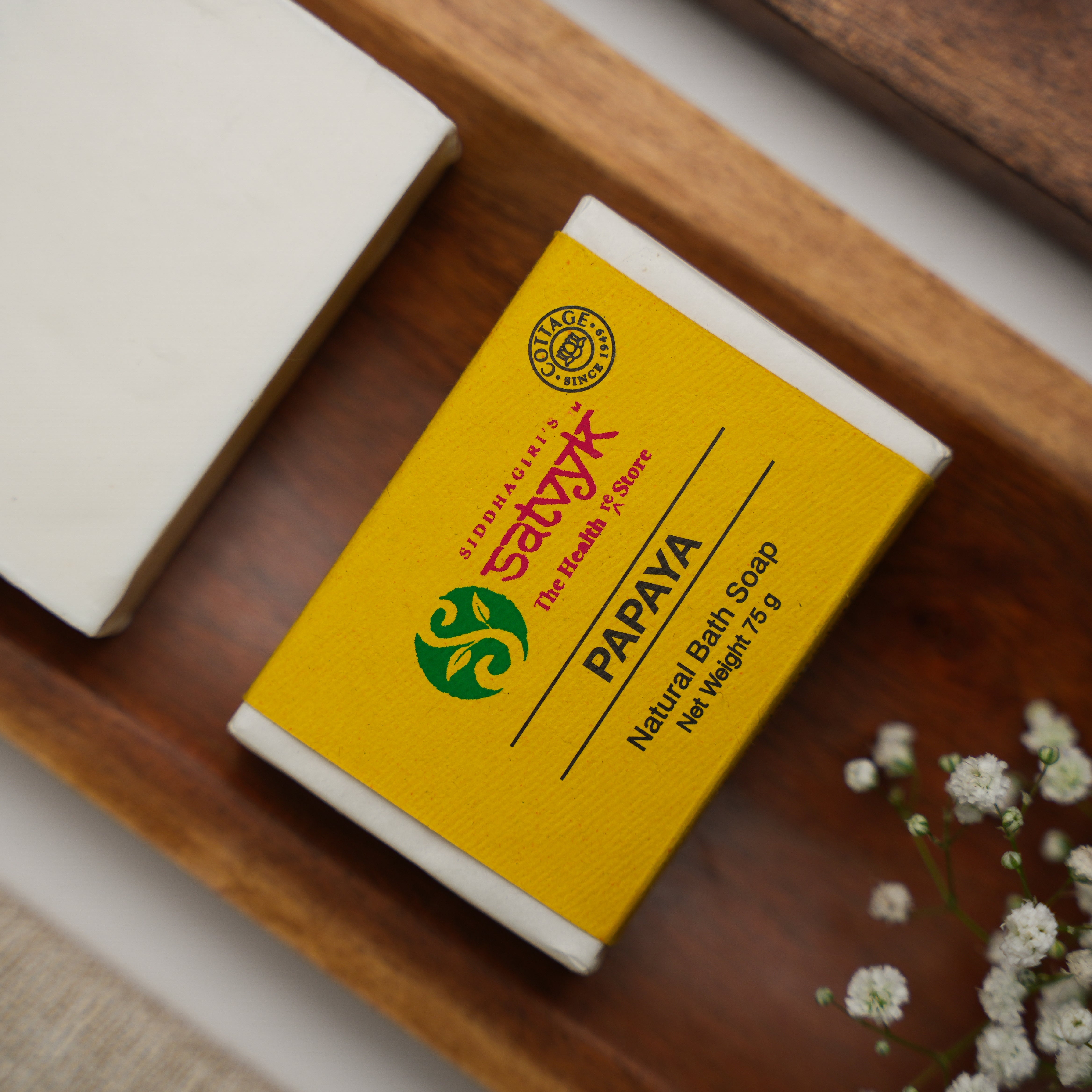 Handmade Papaya Herbal Bath Soap | Skin Brightening & Tan Removal | Gentle Exfoliating Bar | Daily Glow Cleanser