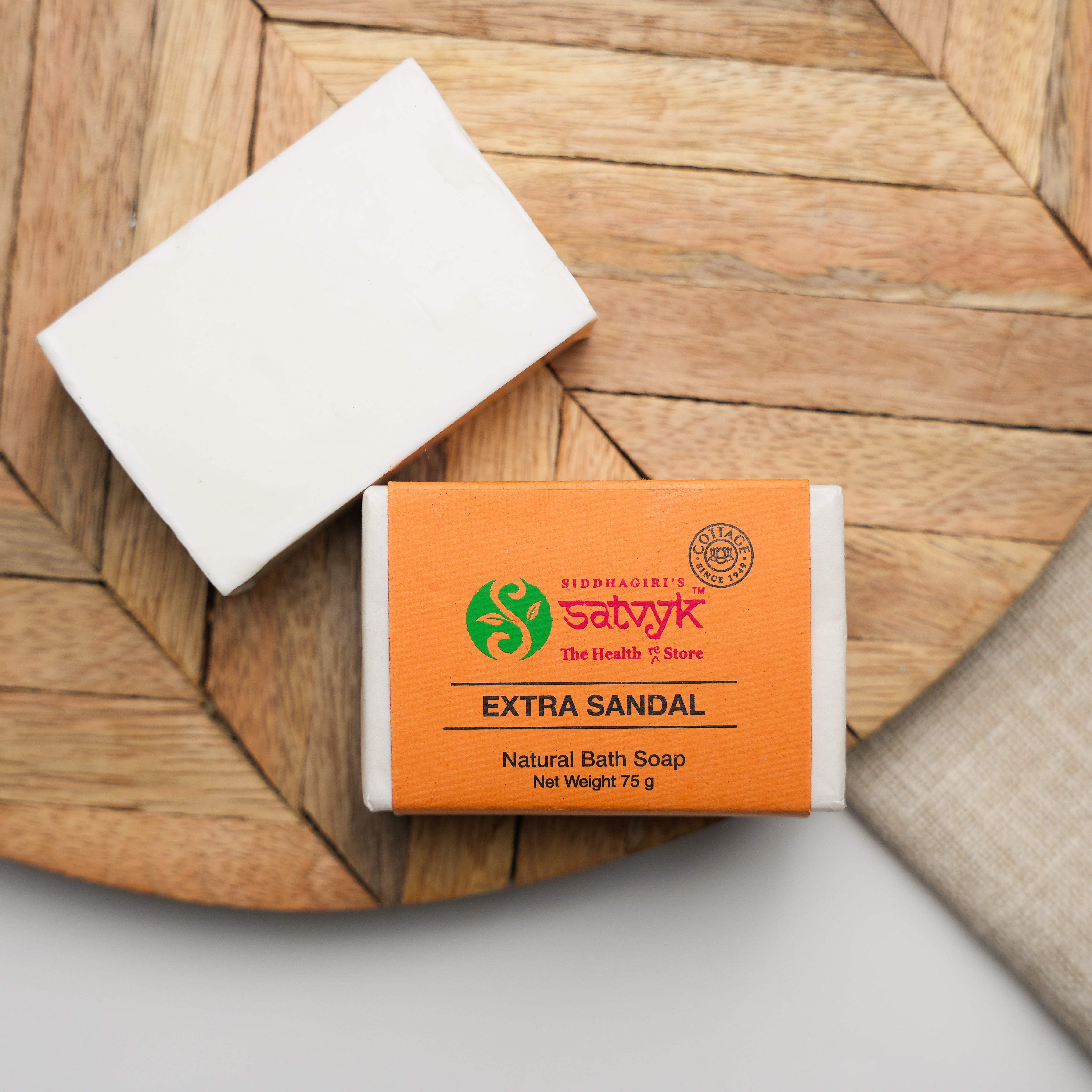 Handmade Extra Sandal Herbal Bath Soap | Deeply Refreshing | Long-Lasting Fragrance | Skin Cooling & Radiant Cleanser