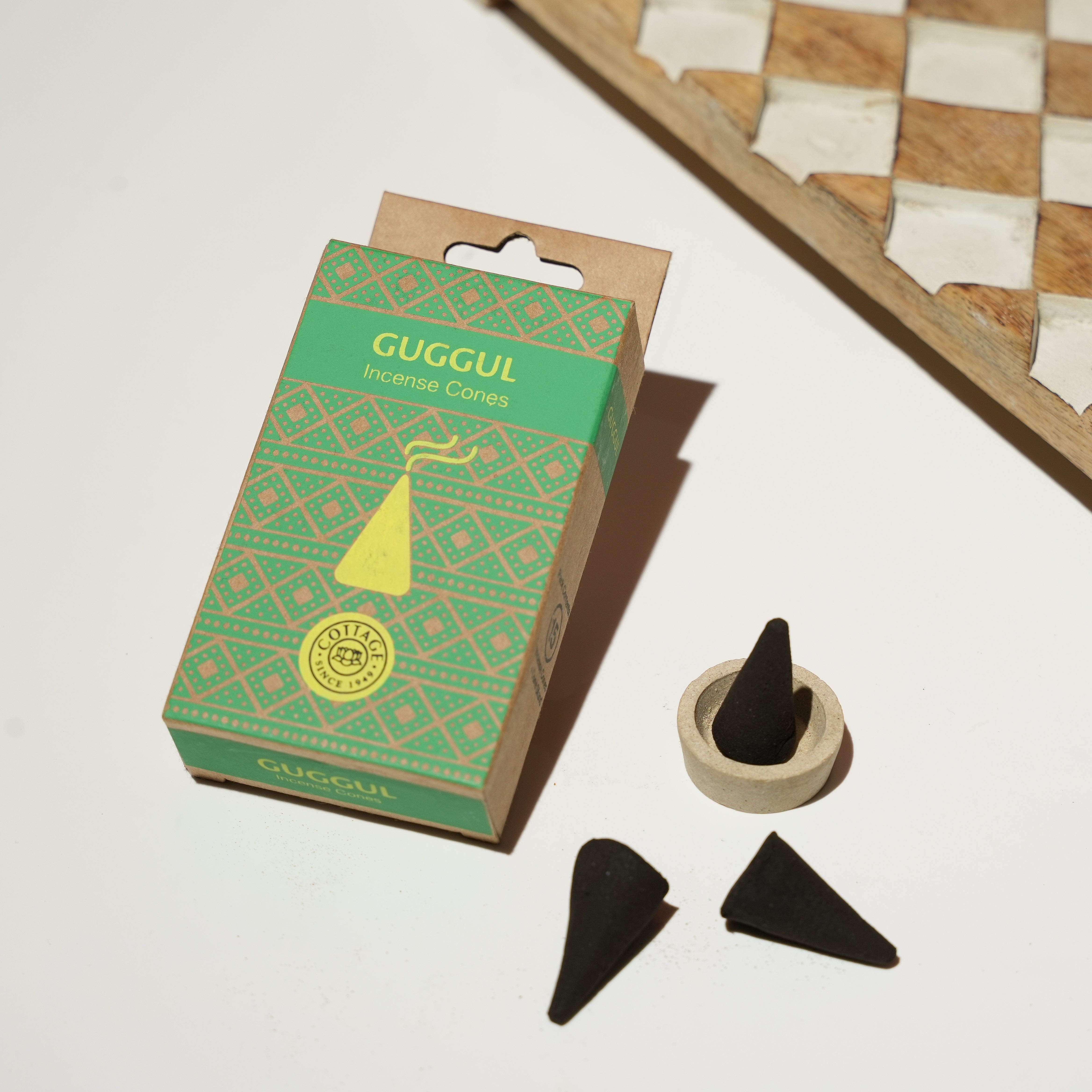 Guggul Incense Cones | Purifying & Earthy Aroma | Ideal for Puja, Meditation & Aura Cleansing | 15 cones