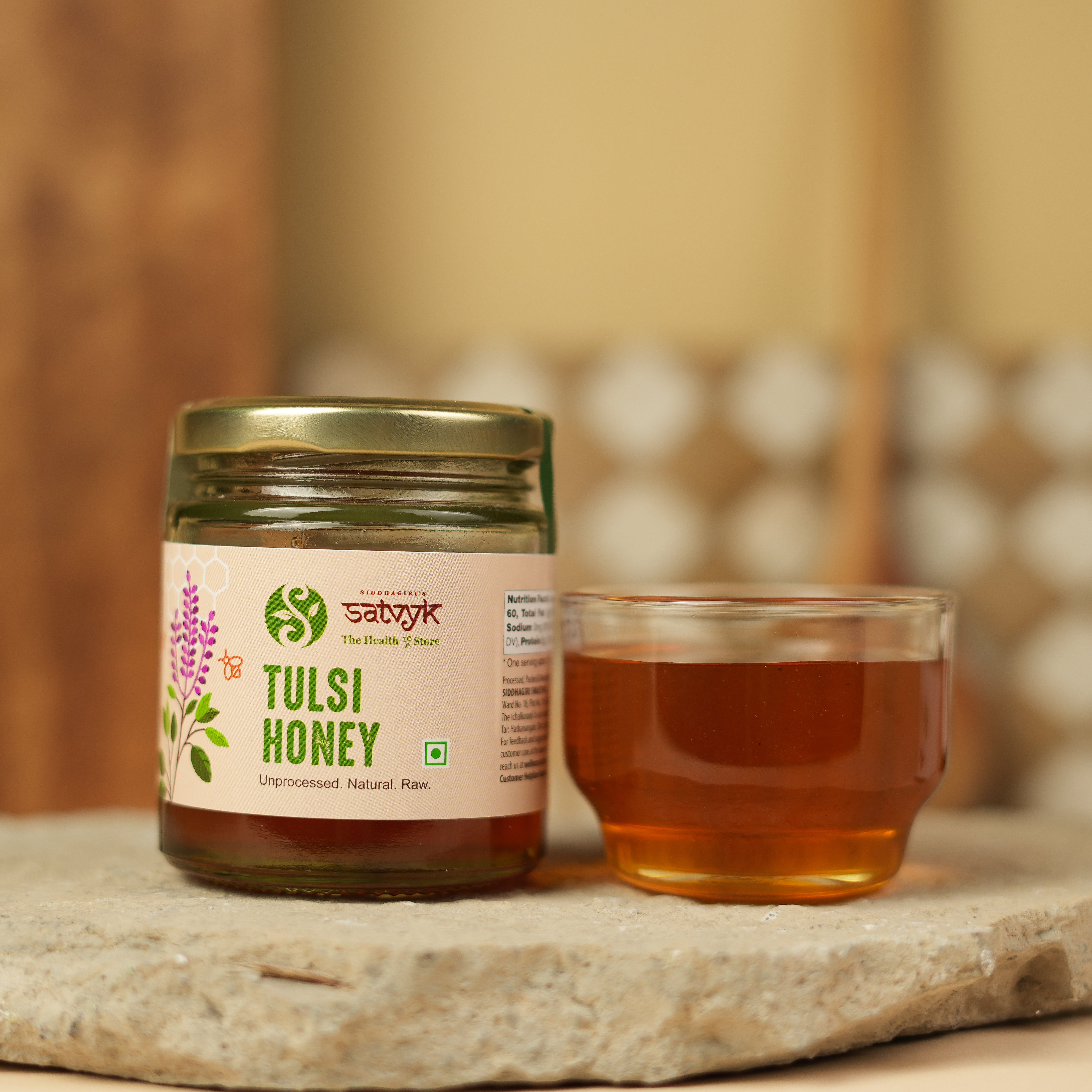 Tulsi Honey | Infused with Holy Basil | Immunity Boosting & Soothing | Raw, Unprocessed | No Added Sugar