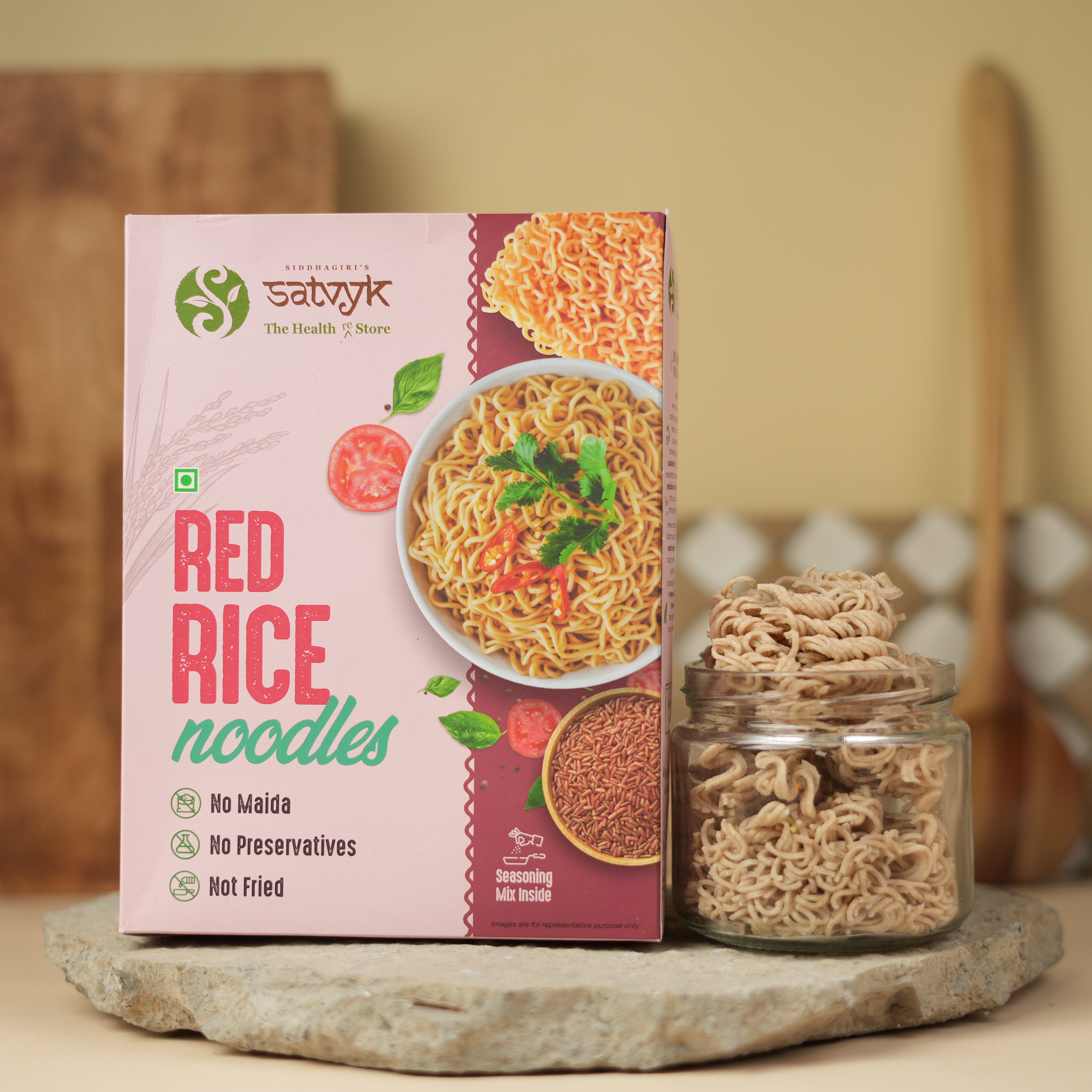 Red Rice Noodles | Fibre-Rich Wholegrain Noodles | No Maida | Light & Nourishing | Easy to Digest Meal Option
