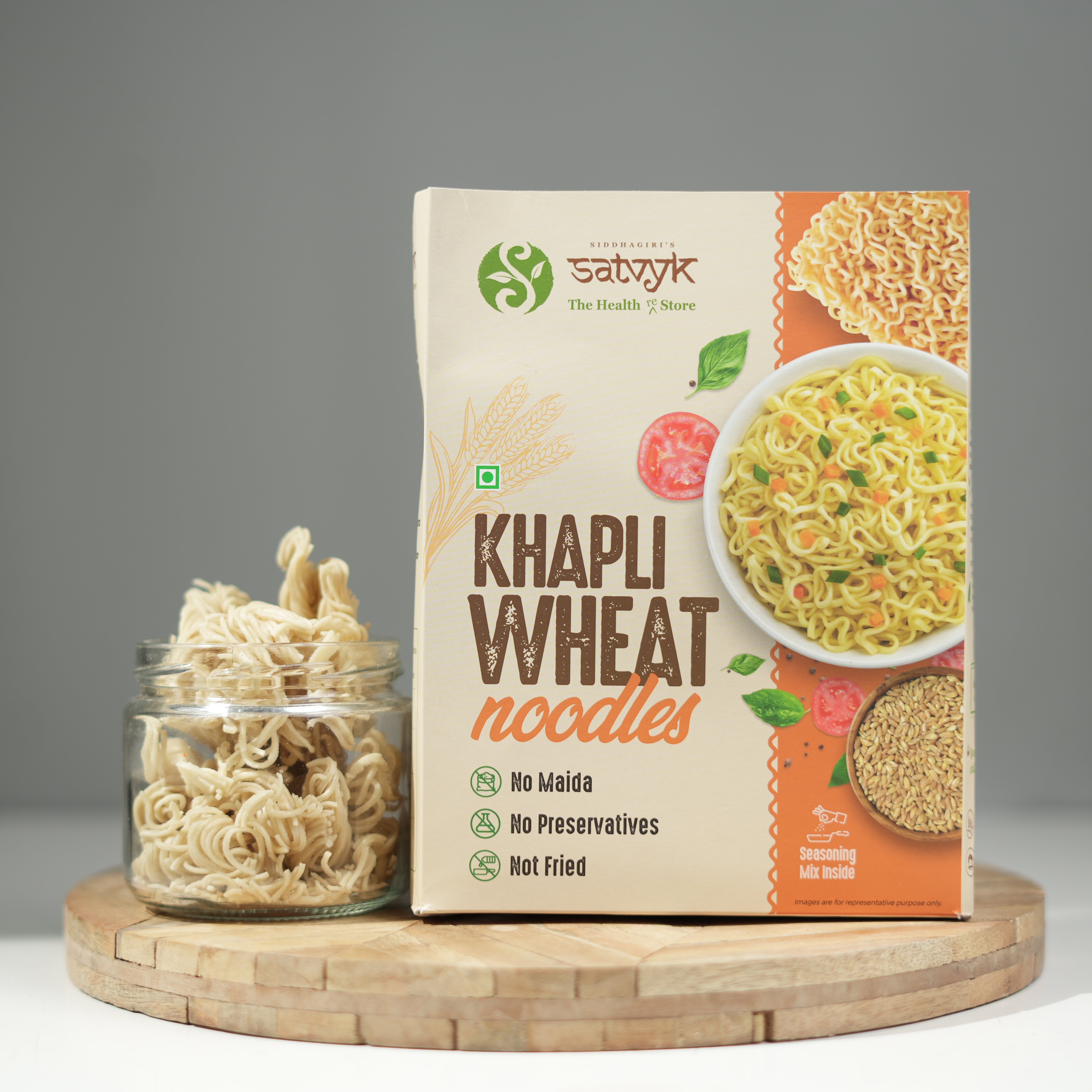 Khapli Wheat Noodles | Ancient Grain Goodness | No Maida | Slow Digesting & Low GI | High Fibre | Ideal for Weight Watchers