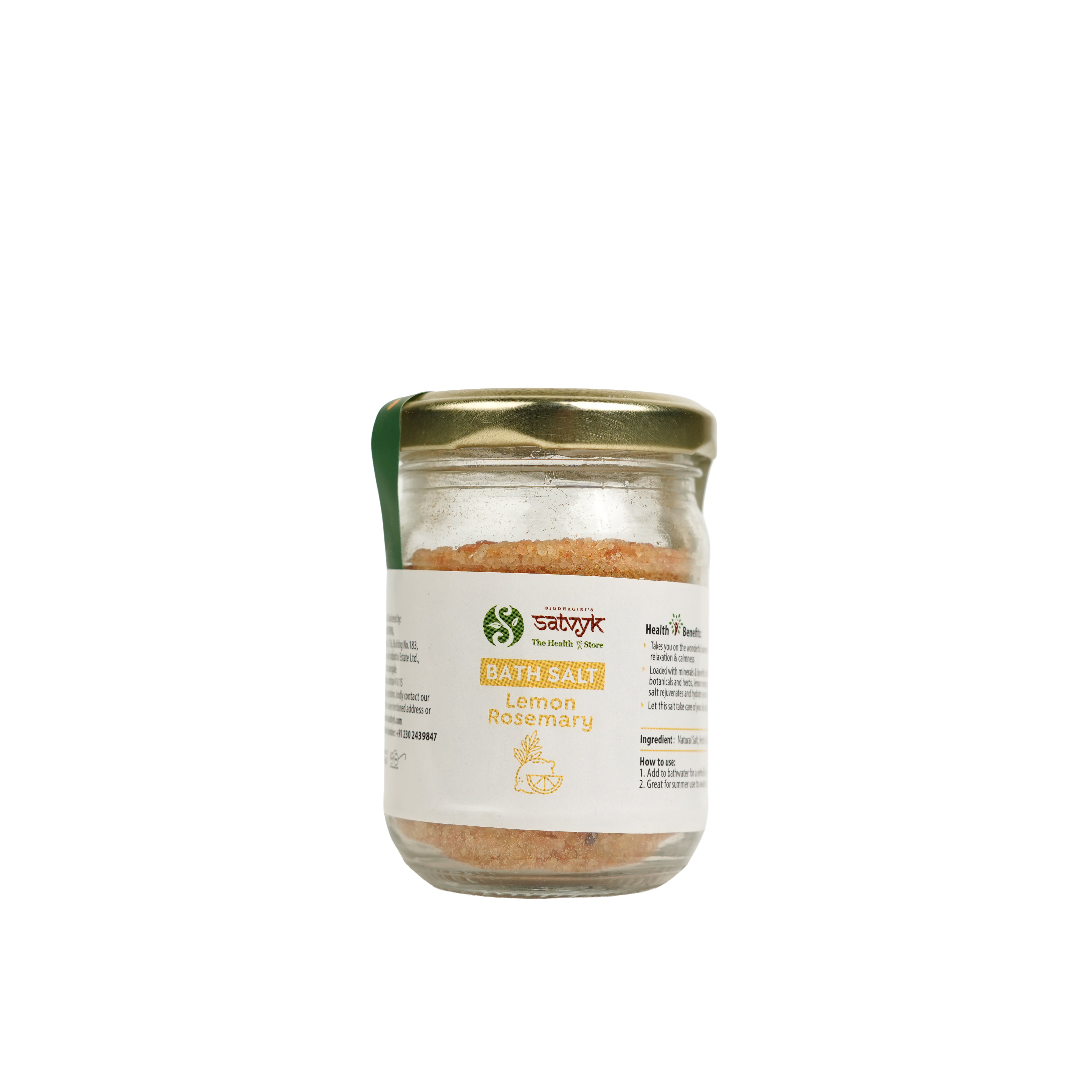 Lemon Rosemary Bath Salt | Citrus-Infused Spa Soak | Uplifting & Energising
