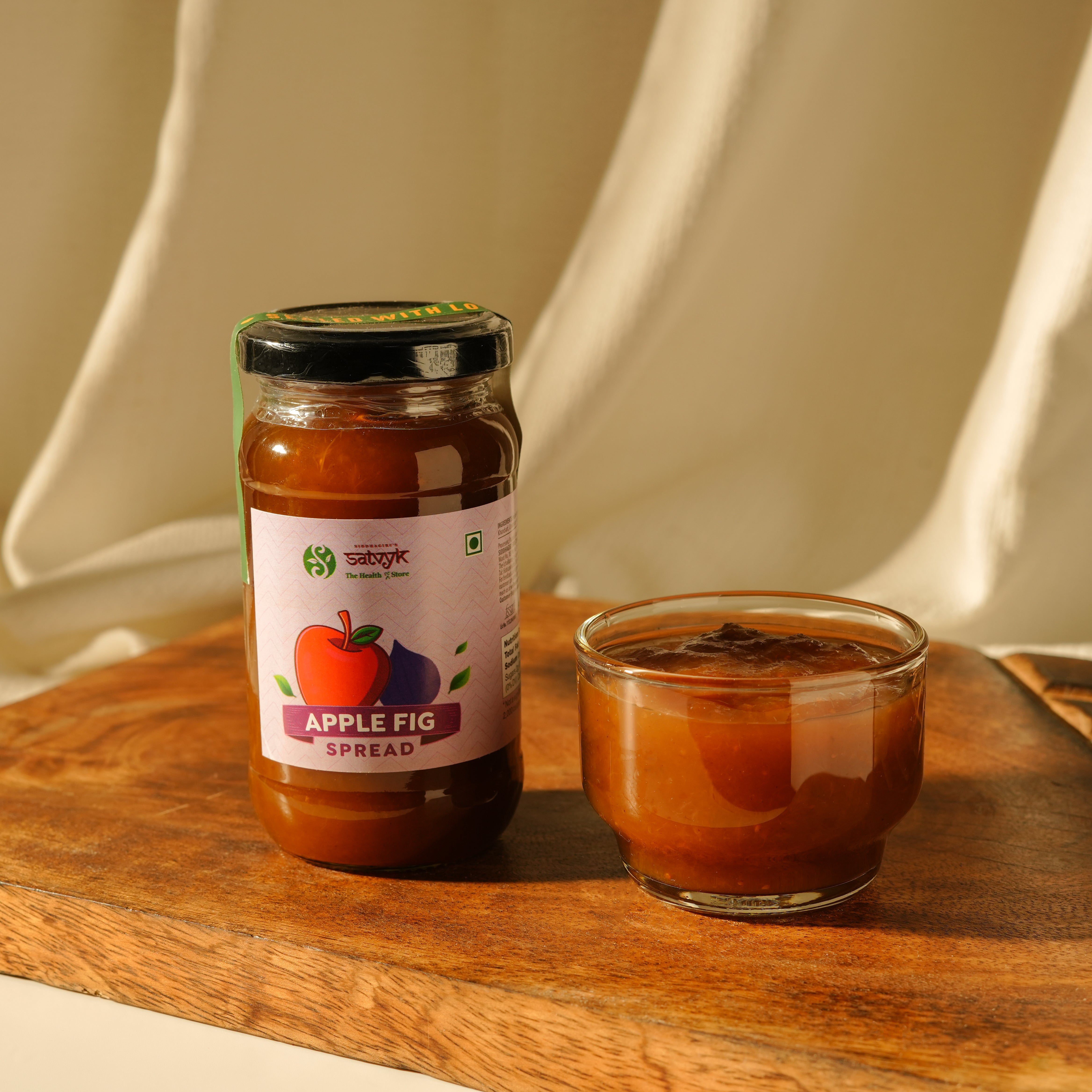 Apple-Fig Spread | Real Fruit Sweetness | No Refined Sugar | Ideal for Toasts & Baking