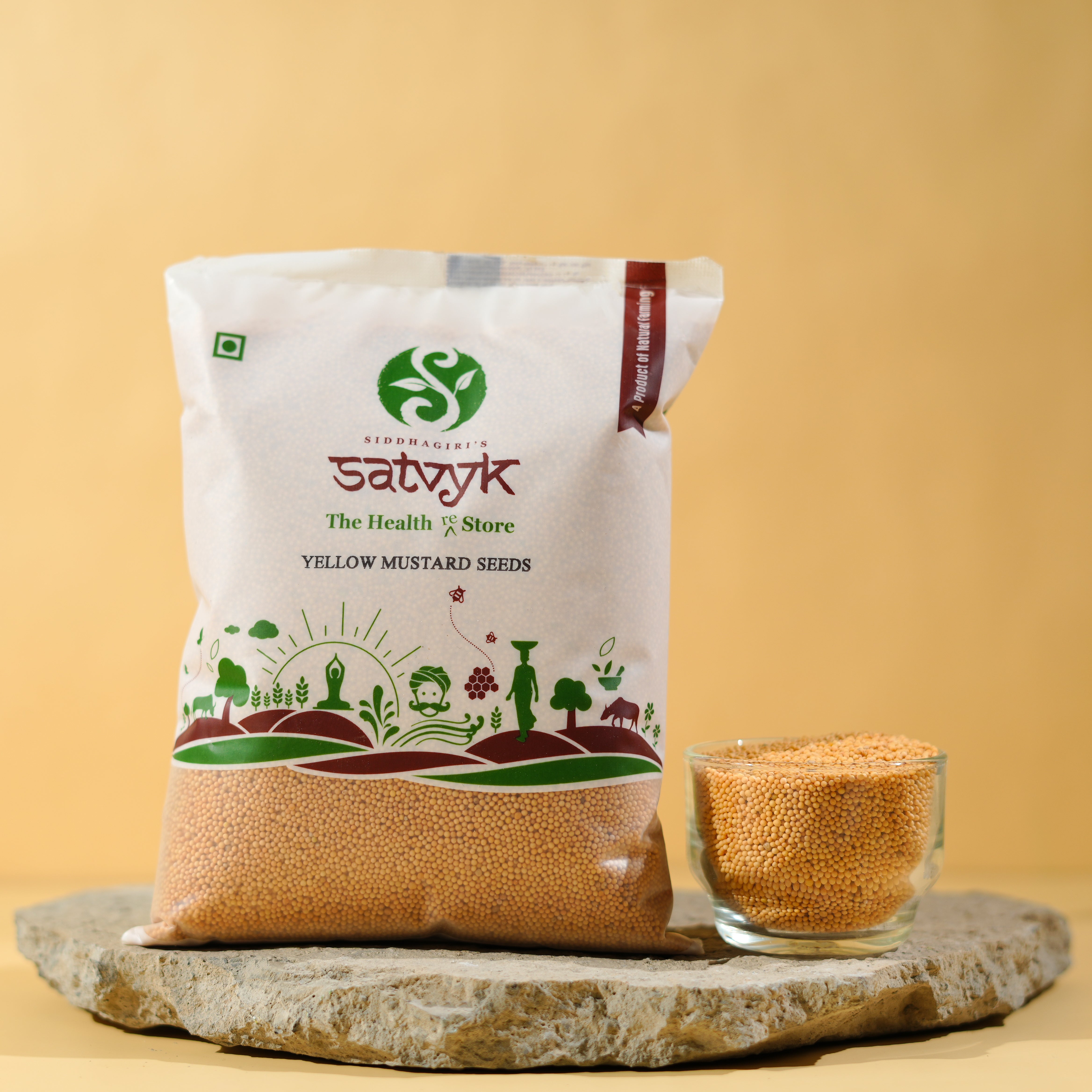 Yellow Mustard Seeds | Whole & Aromatic | Perfect for Pickles, Curry & Fermentation | Naturally Sourced