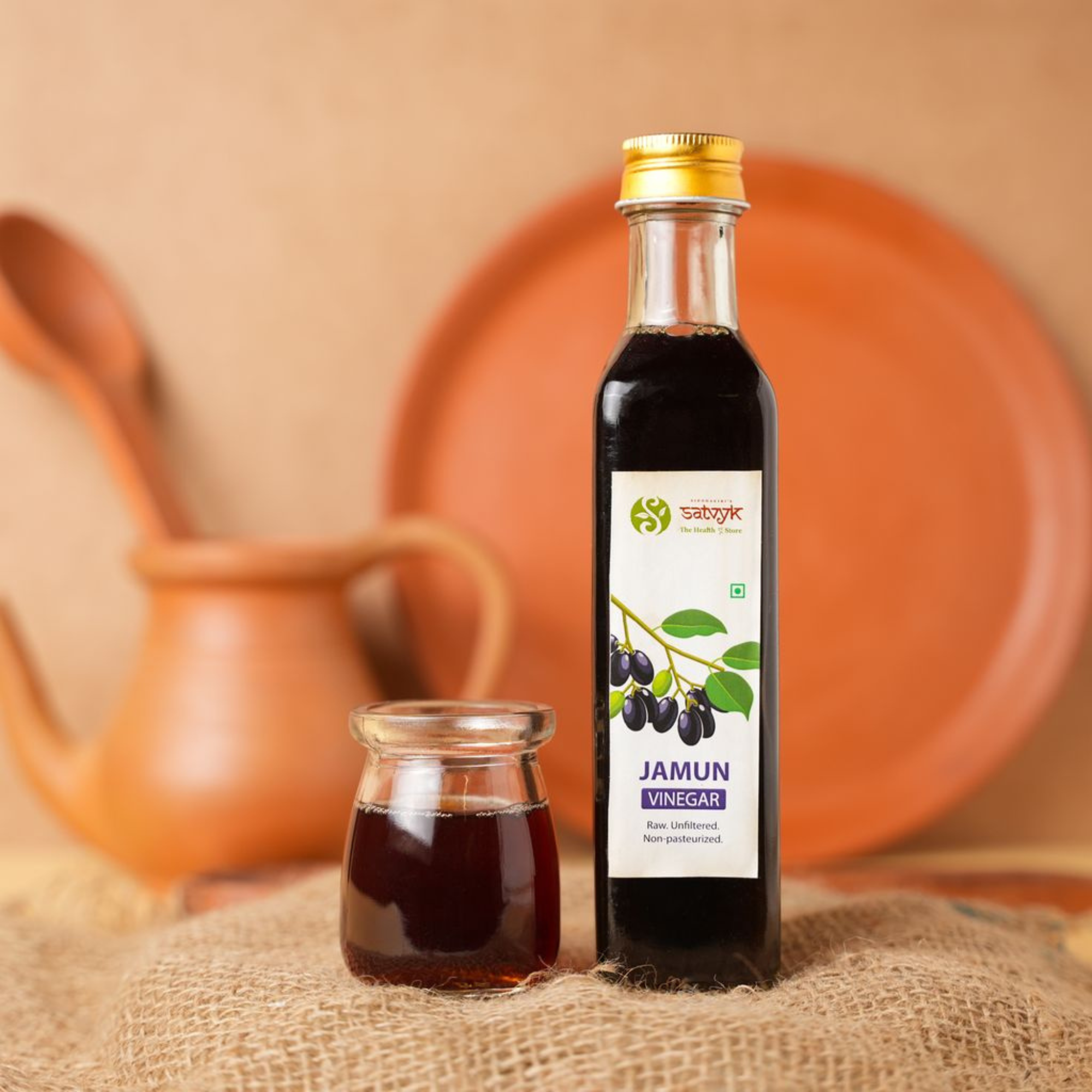 Jamun Vinegar with Mother |Sirka | Raw, Unfiltered | Weight Management | Gut Health