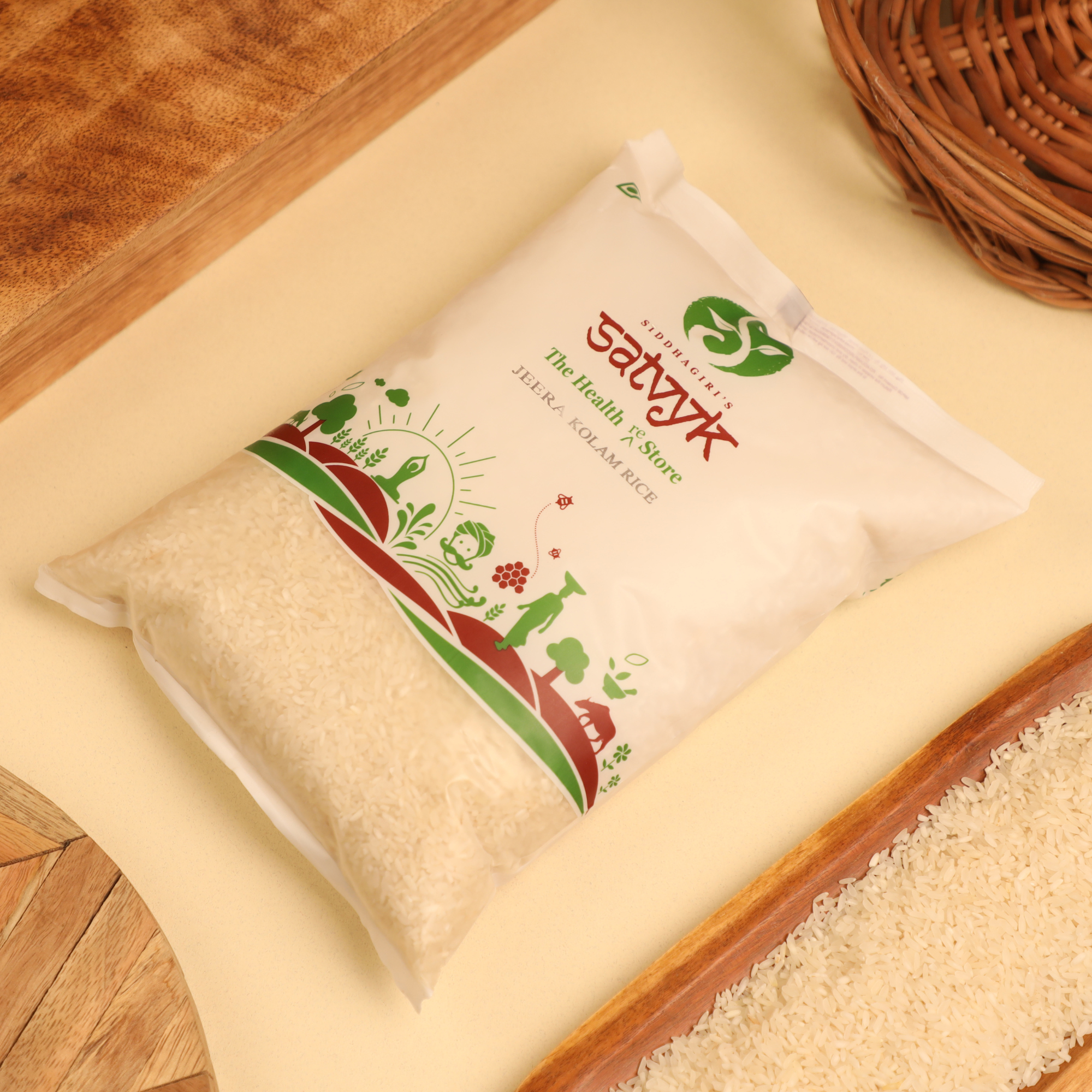 Jeera Kolam Rice | Short Grain Fragrant Rice | Fluffy & Quick to Cook | Perfect for Khichdi & Daily Meals