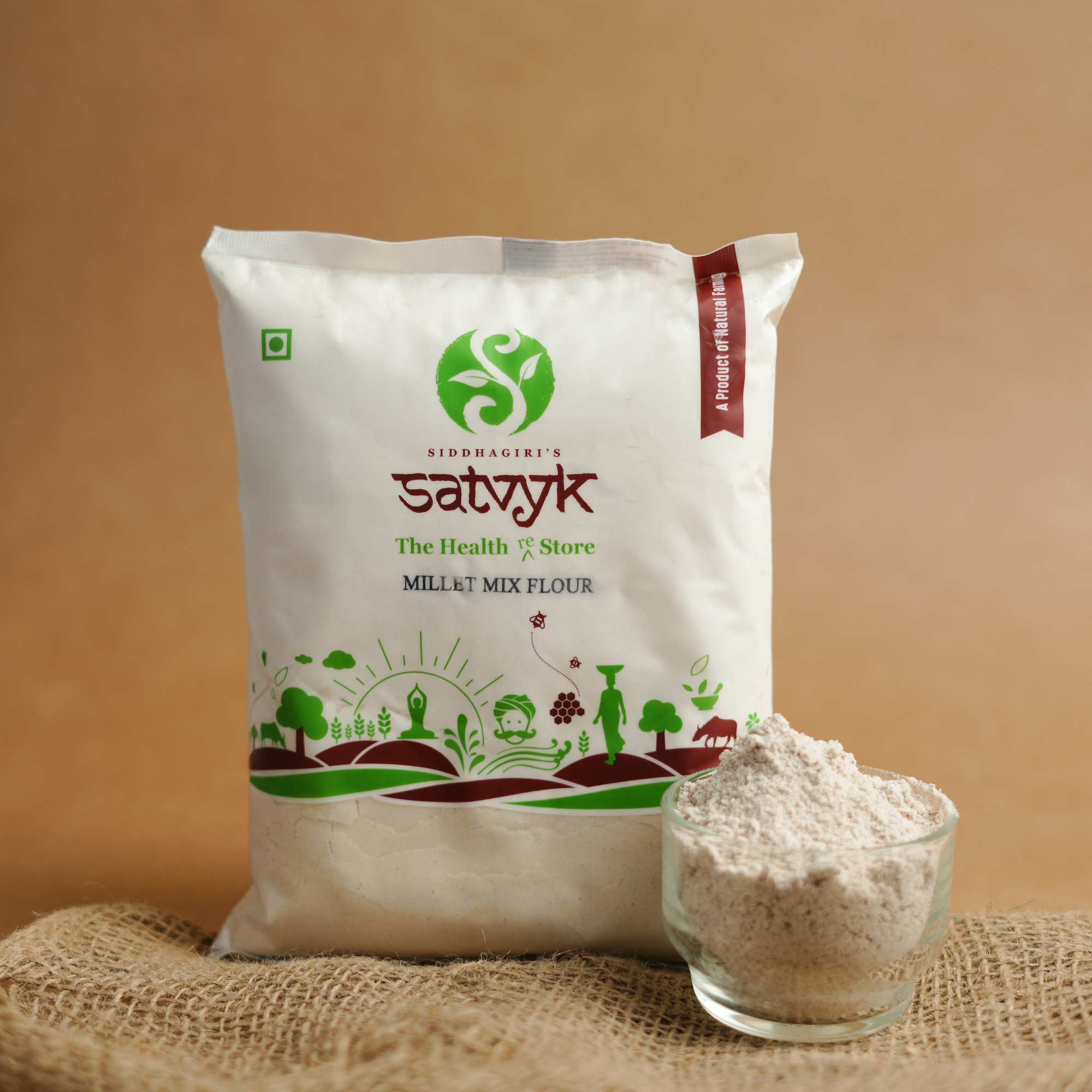 Millet Mix Flour | Blend of Nutritious Millets | Gluten-Free, High Fiber & Iron-Rich | Ideal for Soft Rotis & Everyday Meals