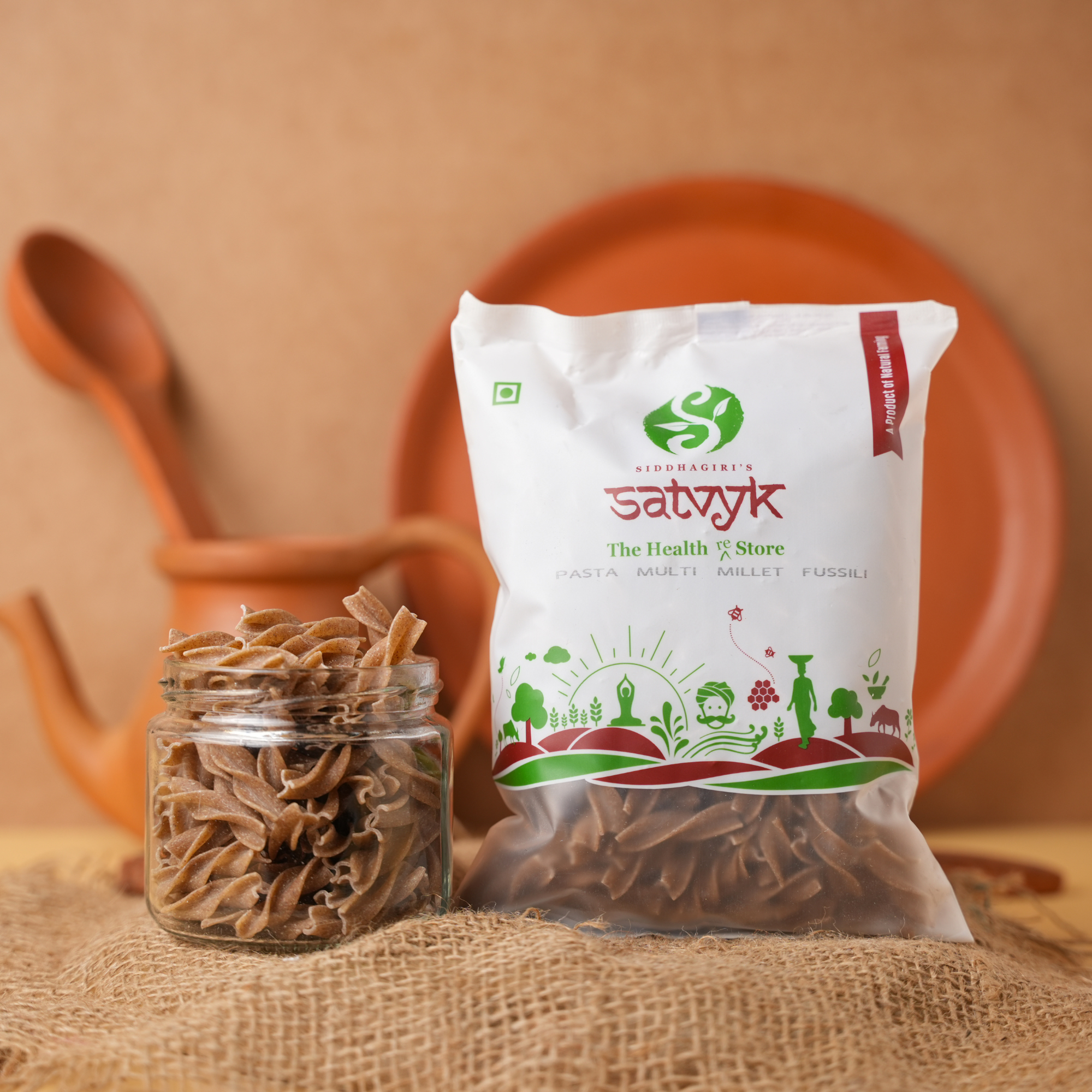 Multi Millet Fusilli Pasta | Wholesome Grains Blend | No Maida | Goodness of Millets | Easy to Cook | Healthy & Nourishing Pasta