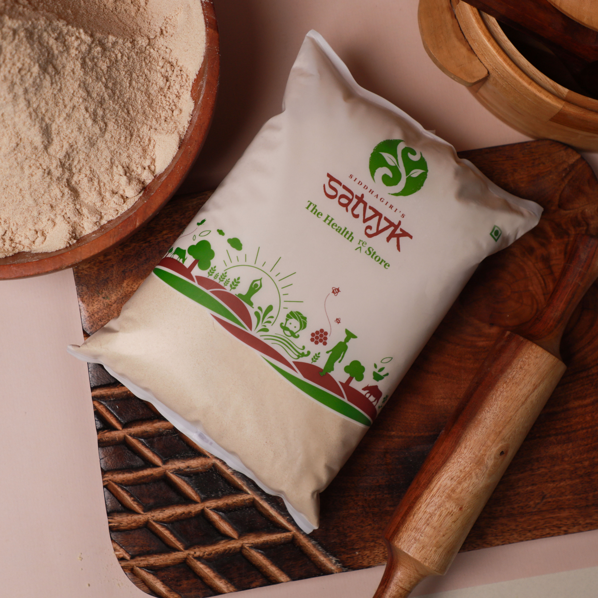 Organic Ragi Millet Flour | Ragi Atta | Finger Millet Flour | Gluten-free, Pesticides free, Chemical free, Non GMO