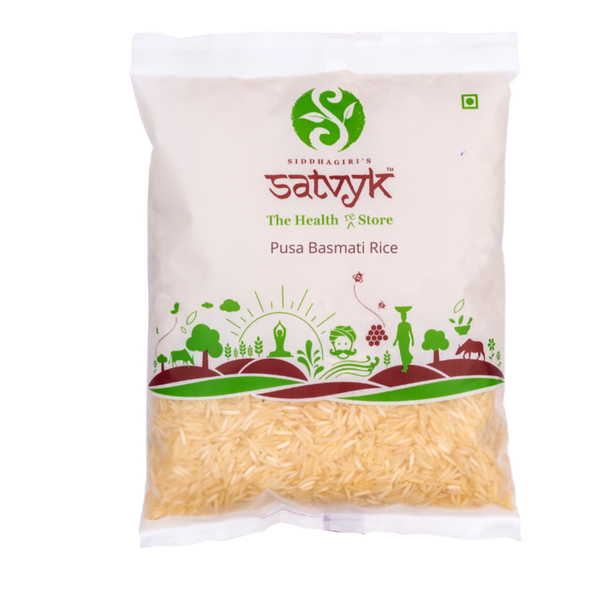 Pusa Basmati Rice – Unpolished | Whole Grain Fragrant Rice | High Fiber | Suitable for Diabetic & Weight Watch Diets