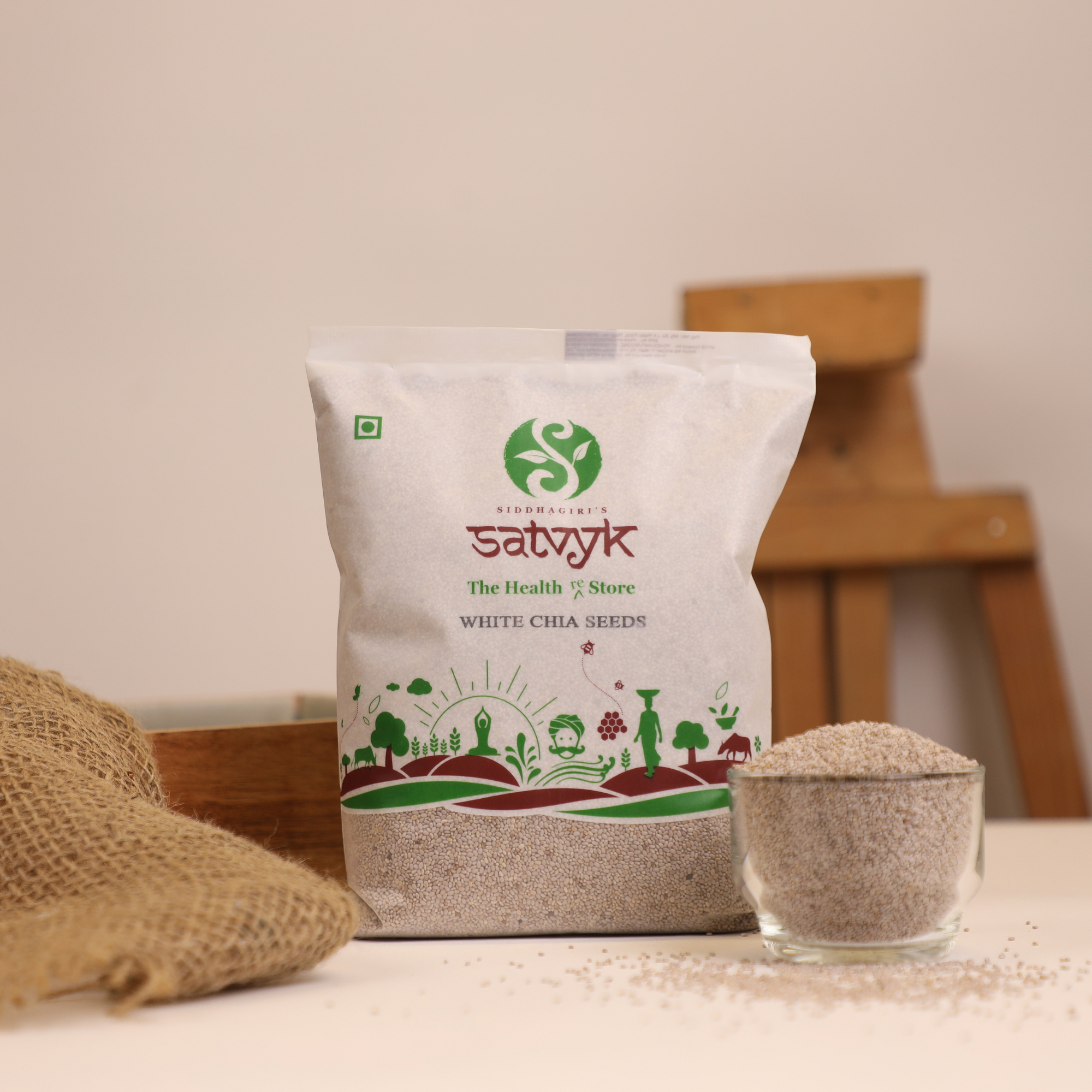 White Chia Seeds | Rich in Omega-3, Fiber & Protein | Ideal for Smoothies, Puddings & Weight Management | Raw & Unprocessed