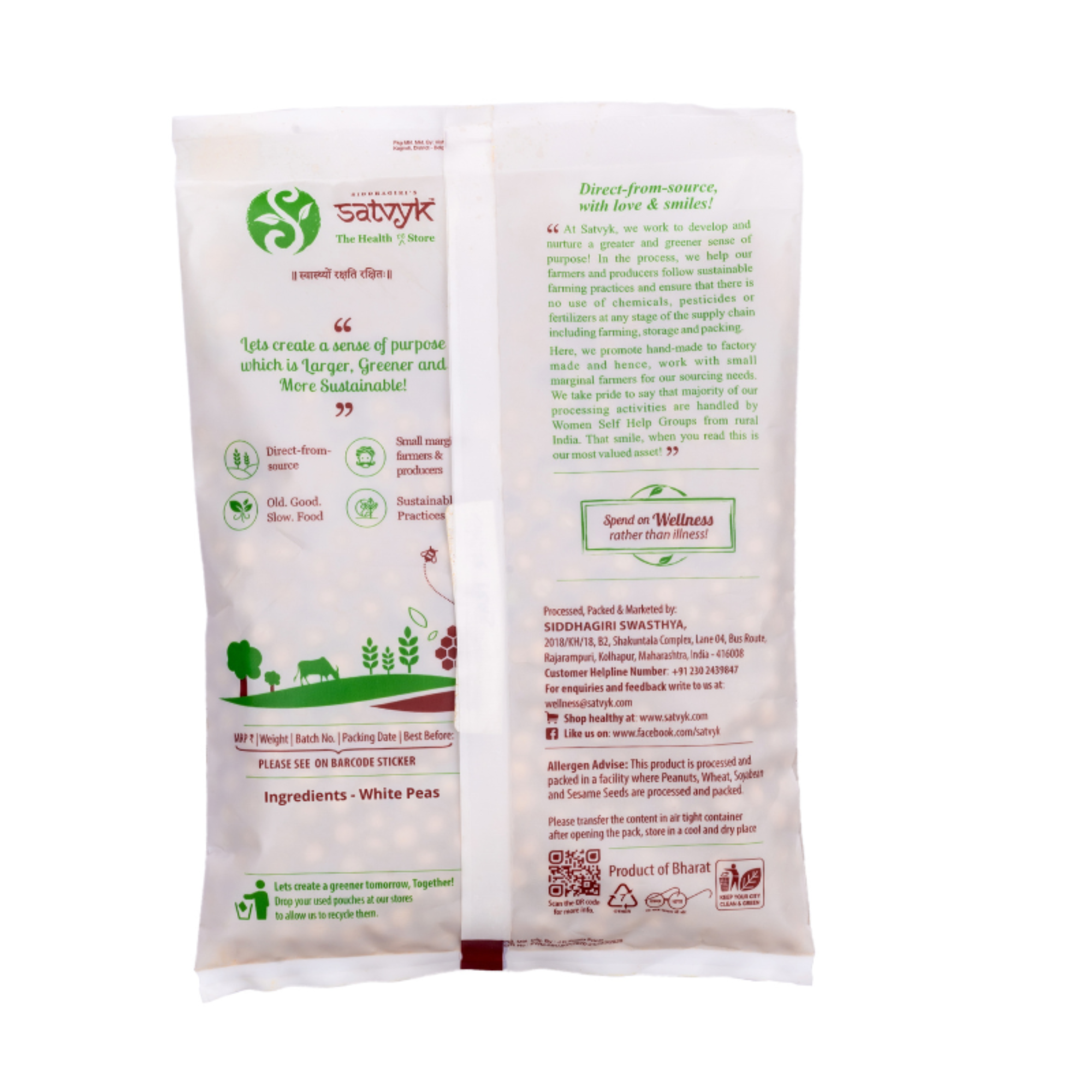 White Peas | Safed Vatana | Protein & Fiber-Rich | Ideal for Curries, Ragda & Snacks | Unpolished & Naturally Dried