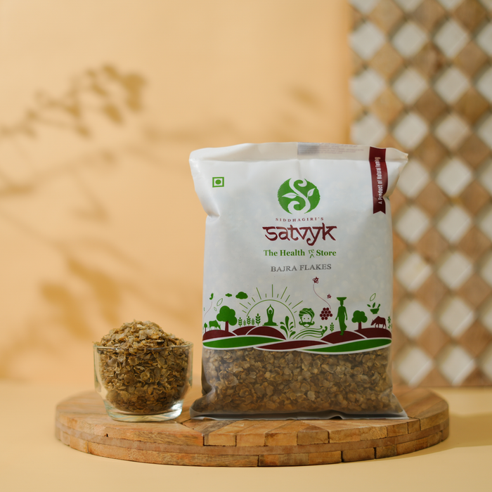 Bajra Flakes | Protein & Iron-Rich Millet Flakes | Light & Filling | Perfect for Upma, Chivda & Poha