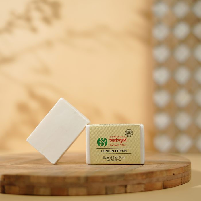 Handmade Lemon Fresh Herbal Bath Soap | Oil-Control & Deep Cleansing | Uplifting Citrus Fragrance | Ideal for Oily Skin