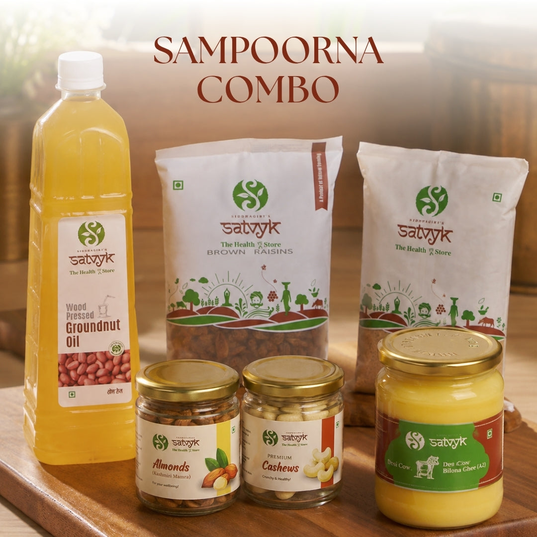 Sampoorna Complete Kitchen & Dry Fruits Combo | Ghee + Oil + Khandsari + Premium Dry Fruits