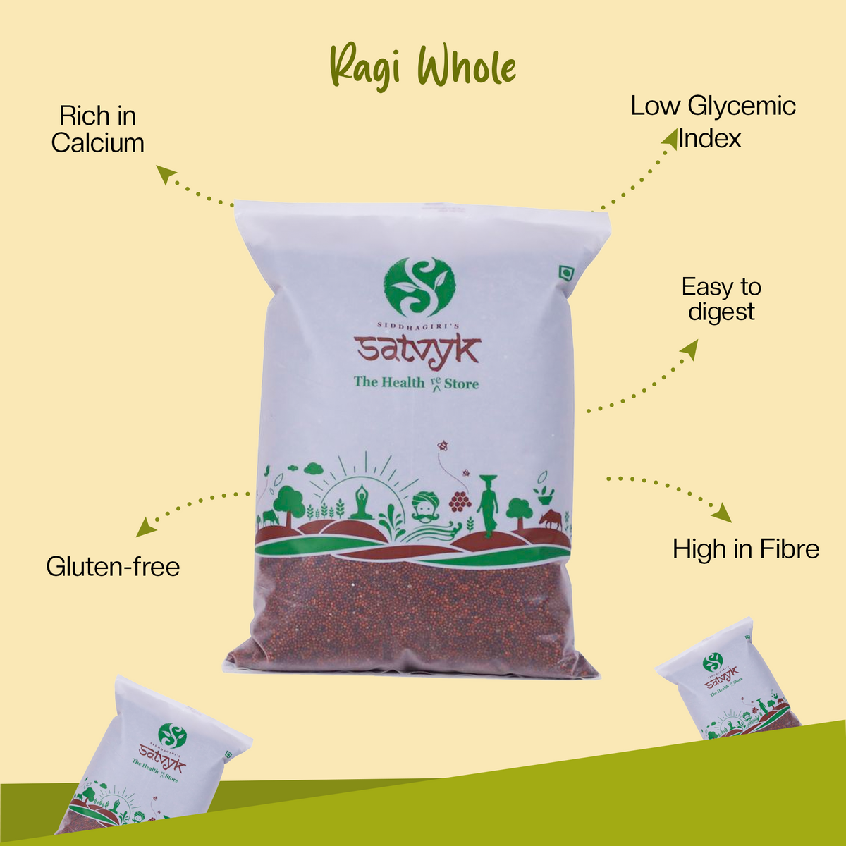 Whole Ragi Organic Ragi Whole | Finger Millet| Nachani | Ragi Millet | Vegan, Glu ...