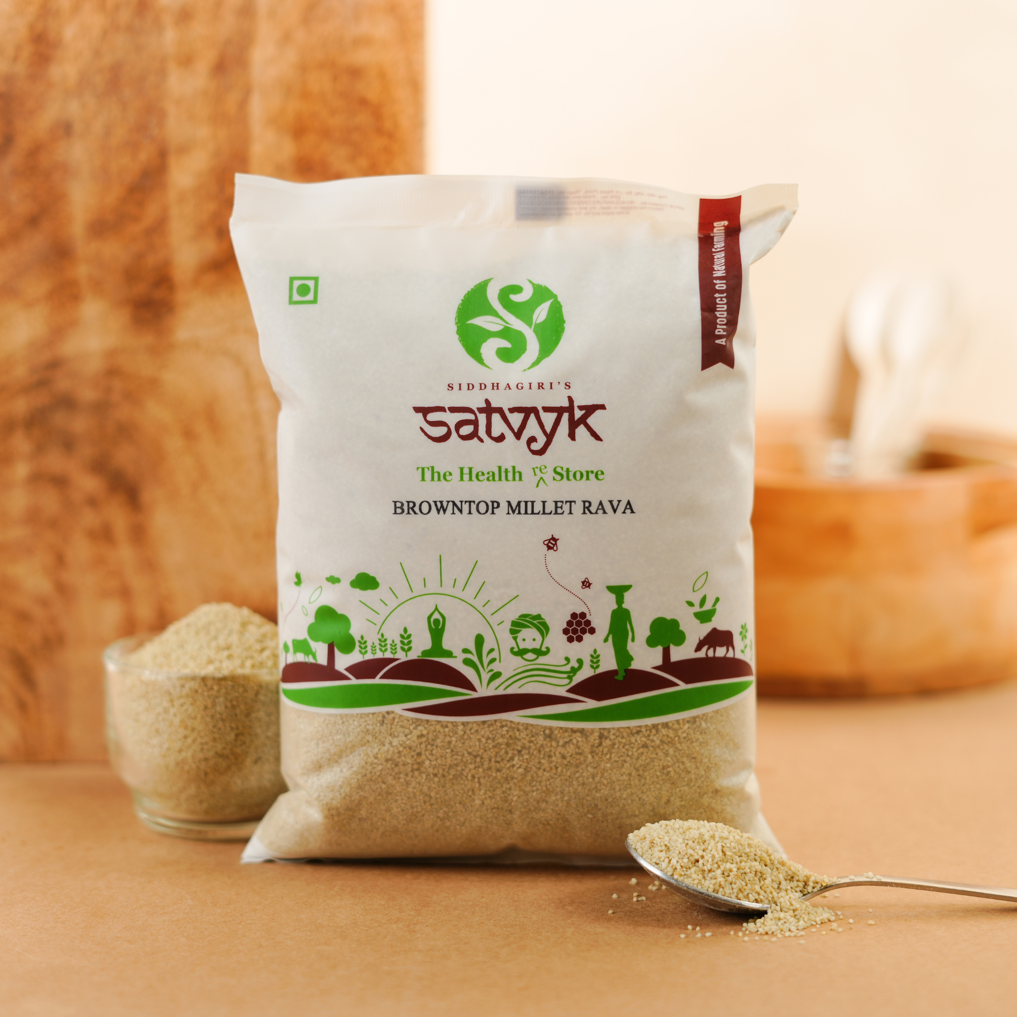 Browntop Millet Rawa | High Fiber & Gut-Friendly | Gluten-Free Alternative to Sooji | Ideal for Savoury Recipes