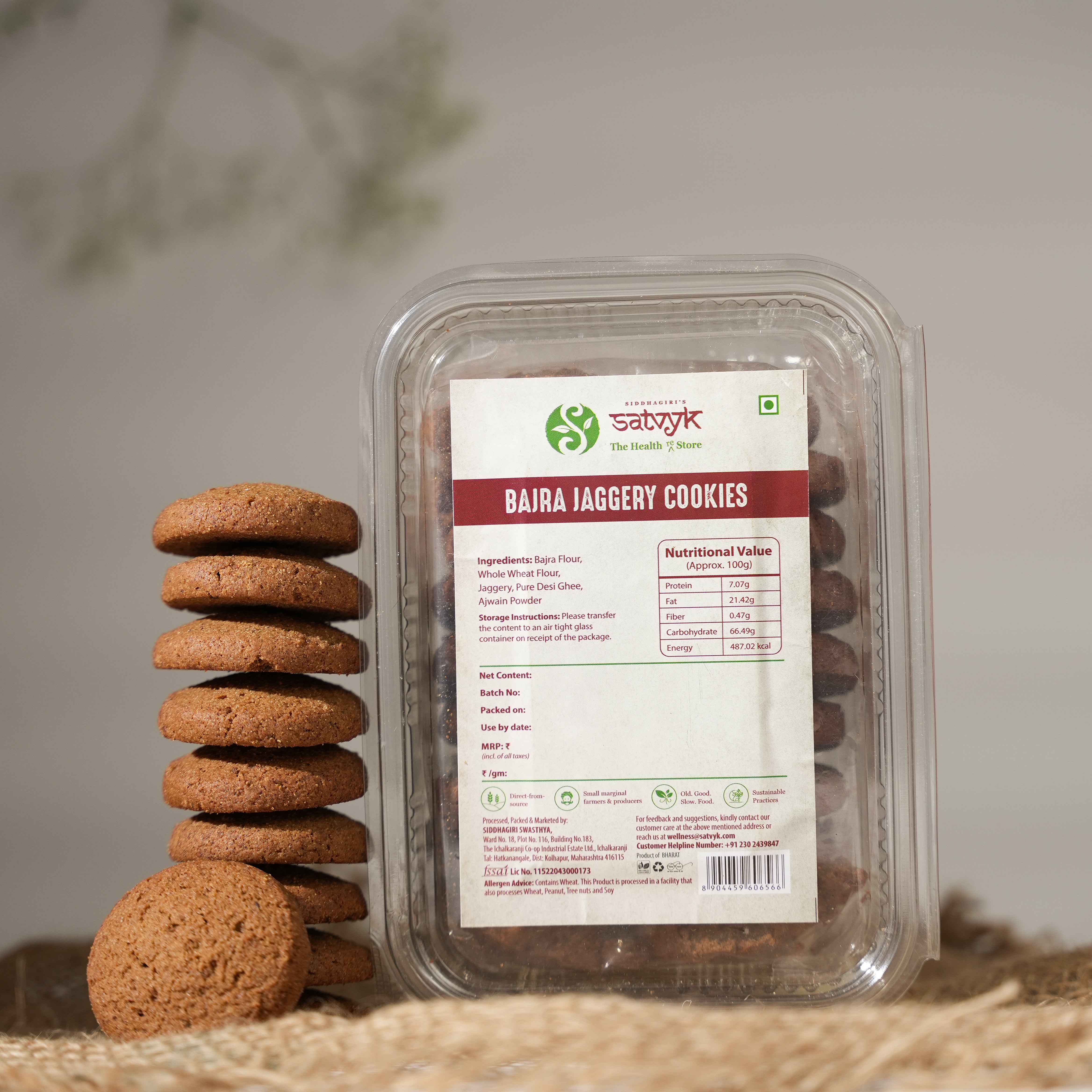 Bajra Jaggery Cookies