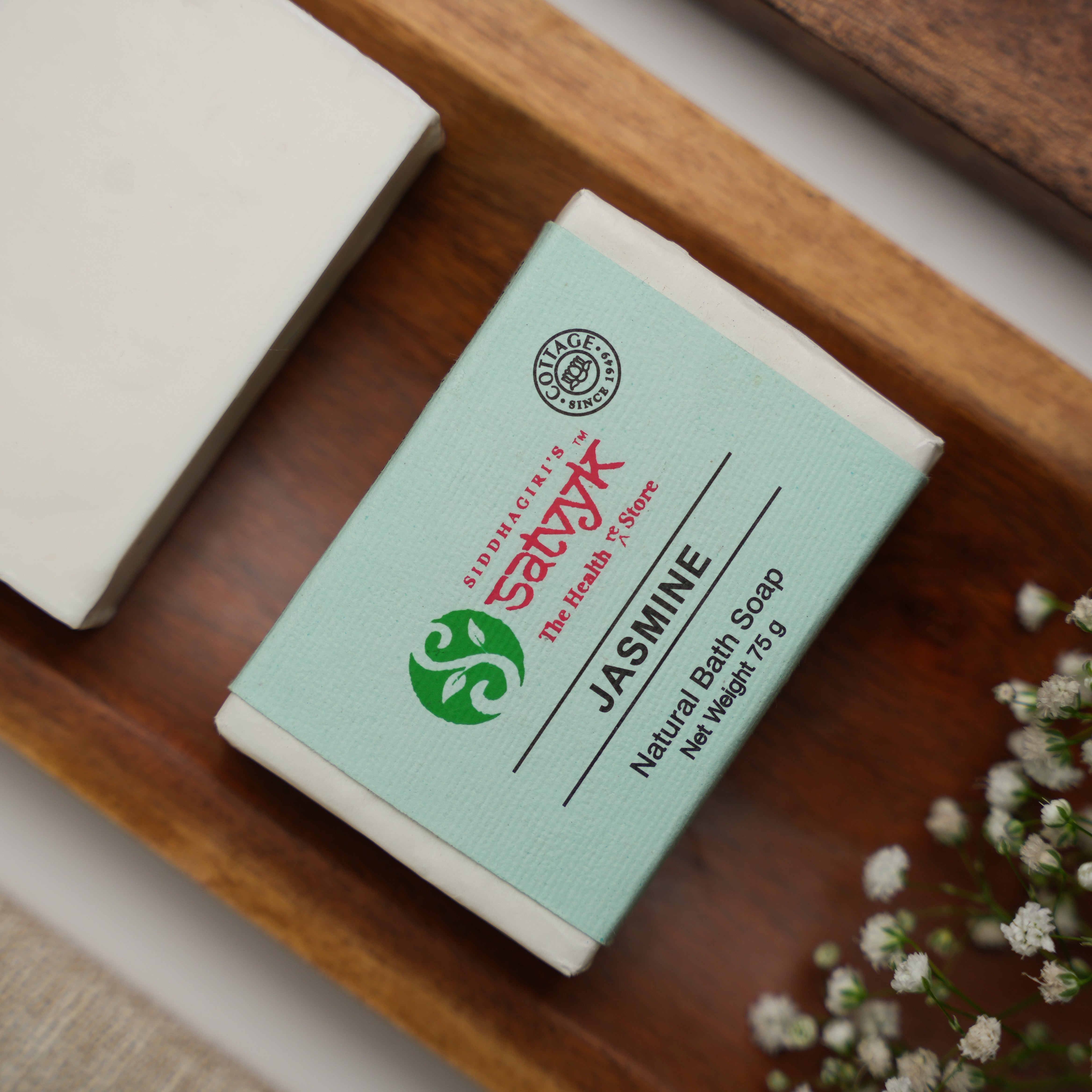 Handmade Jasmine Herbal Bath Soap | Floral Scented Bar | Soft & Glowing Skin | Natural Cleansing with Refreshing Aroma