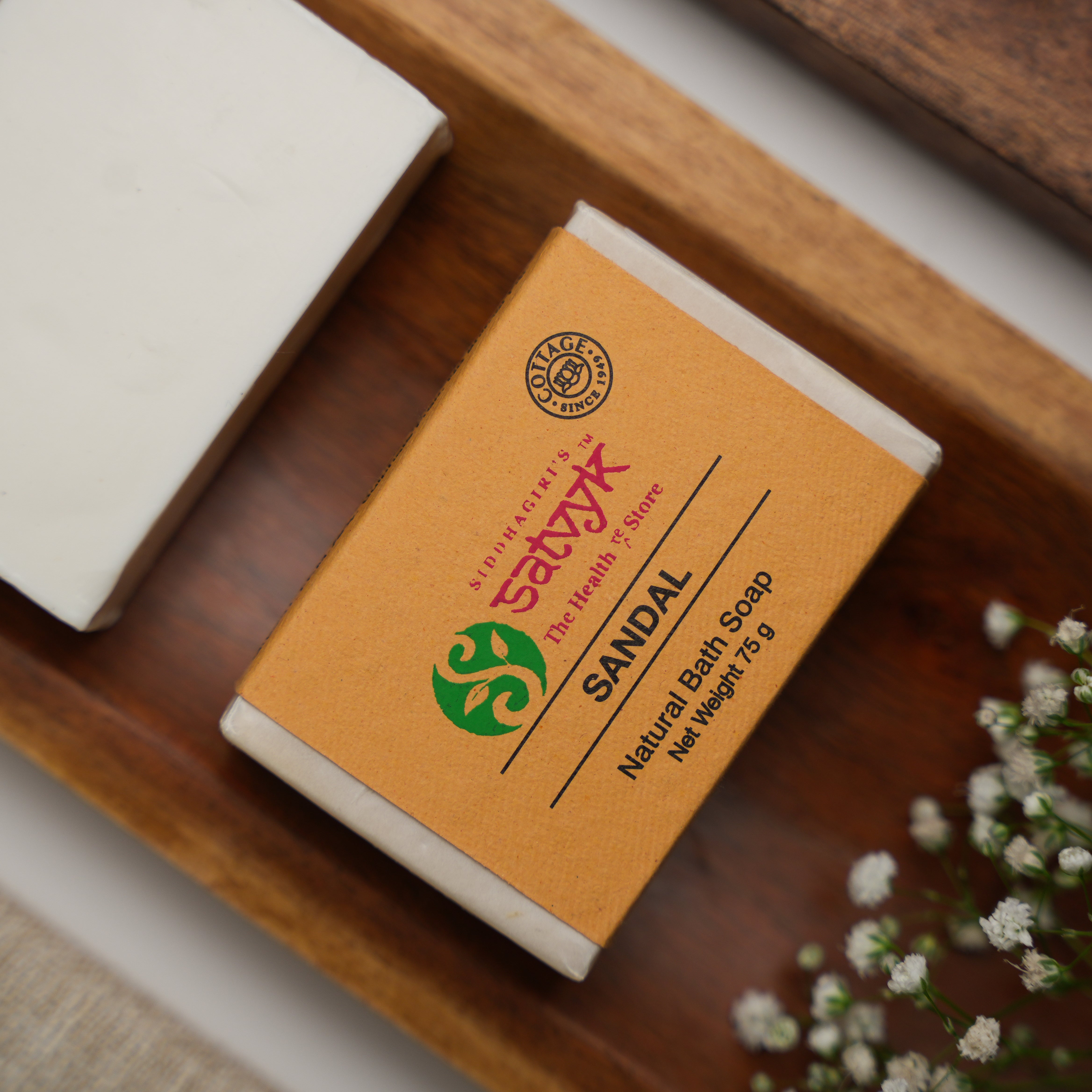 Handmade Sandal Herbal Bath Soap | Classic Fragrance Bar | Soft, Radiant Skin | Cooling Cleanser with Traditional Aroma