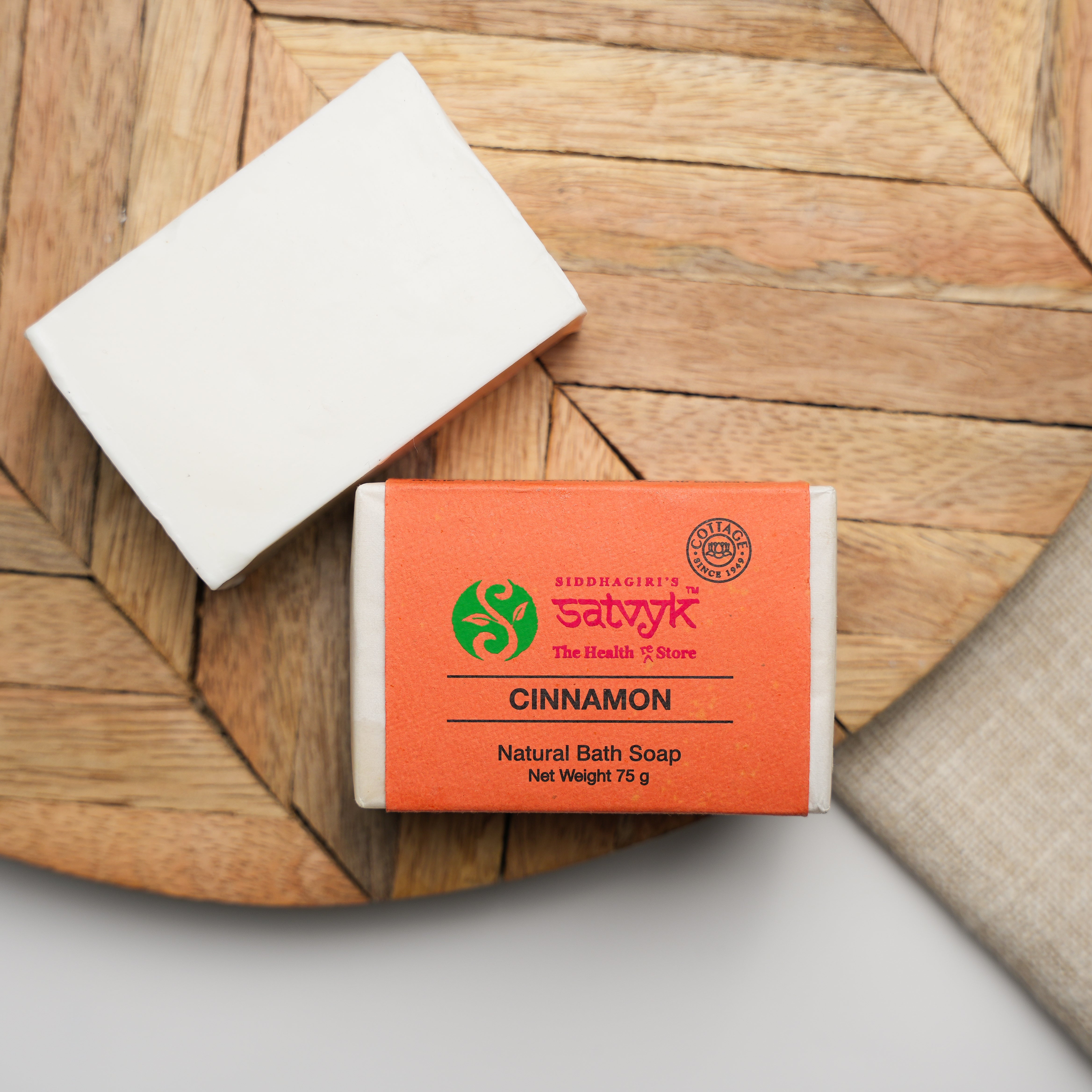 Handmade Cinnamon Herbal Bath Soap | Warm & Spicy Aroma | Skin Rejuvenating | Gentle Herbal Cleanser for Radiance