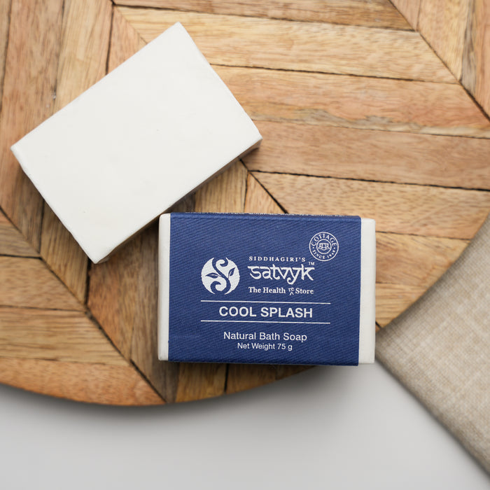 Handmade Cool Splash Herbal Bath Soap | Refreshing & Uplifting | Skin Energising Bar