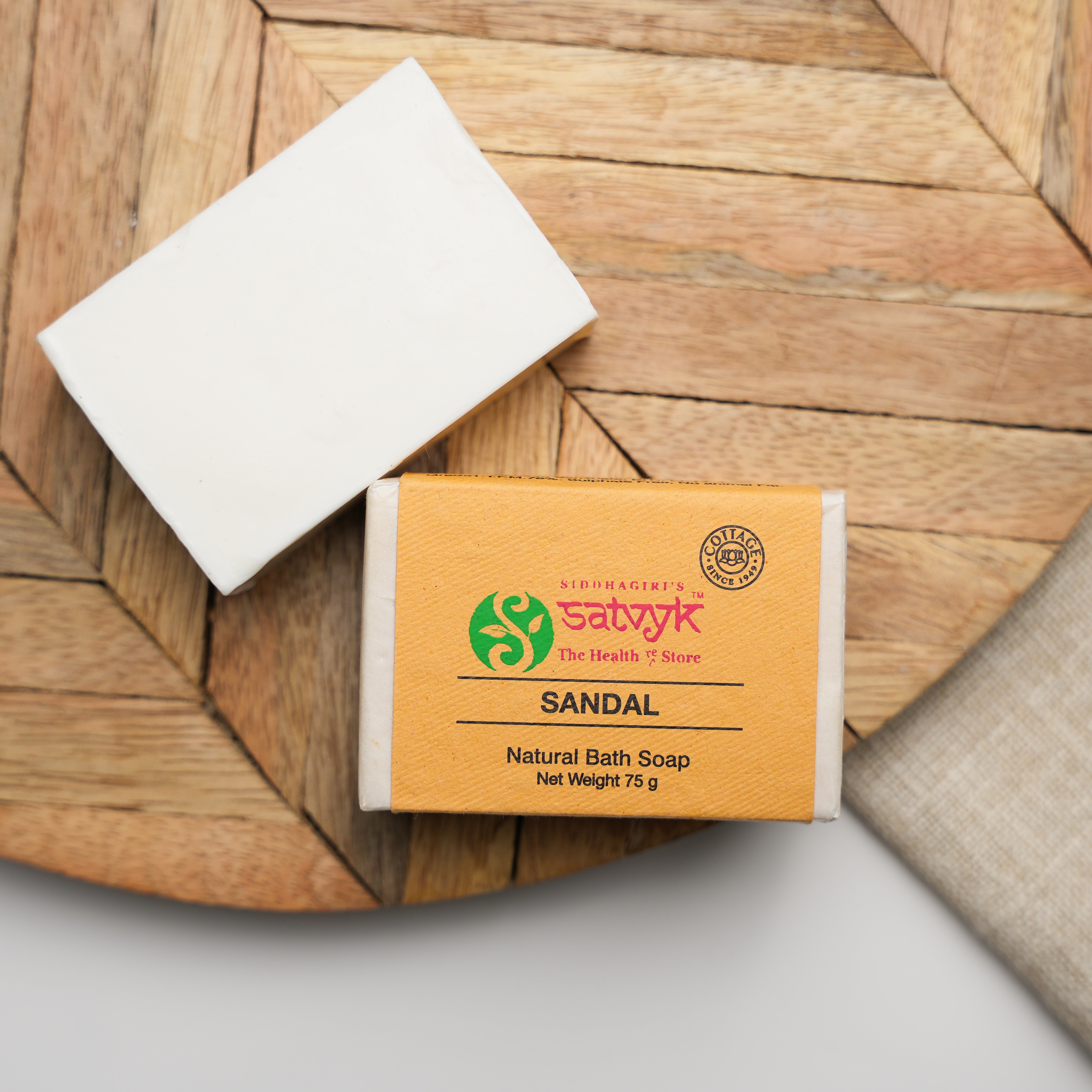 Handmade Sandal Herbal Bath Soap | Classic Fragrance Bar | Soft, Radiant Skin | Cooling Cleanser with Traditional Aroma