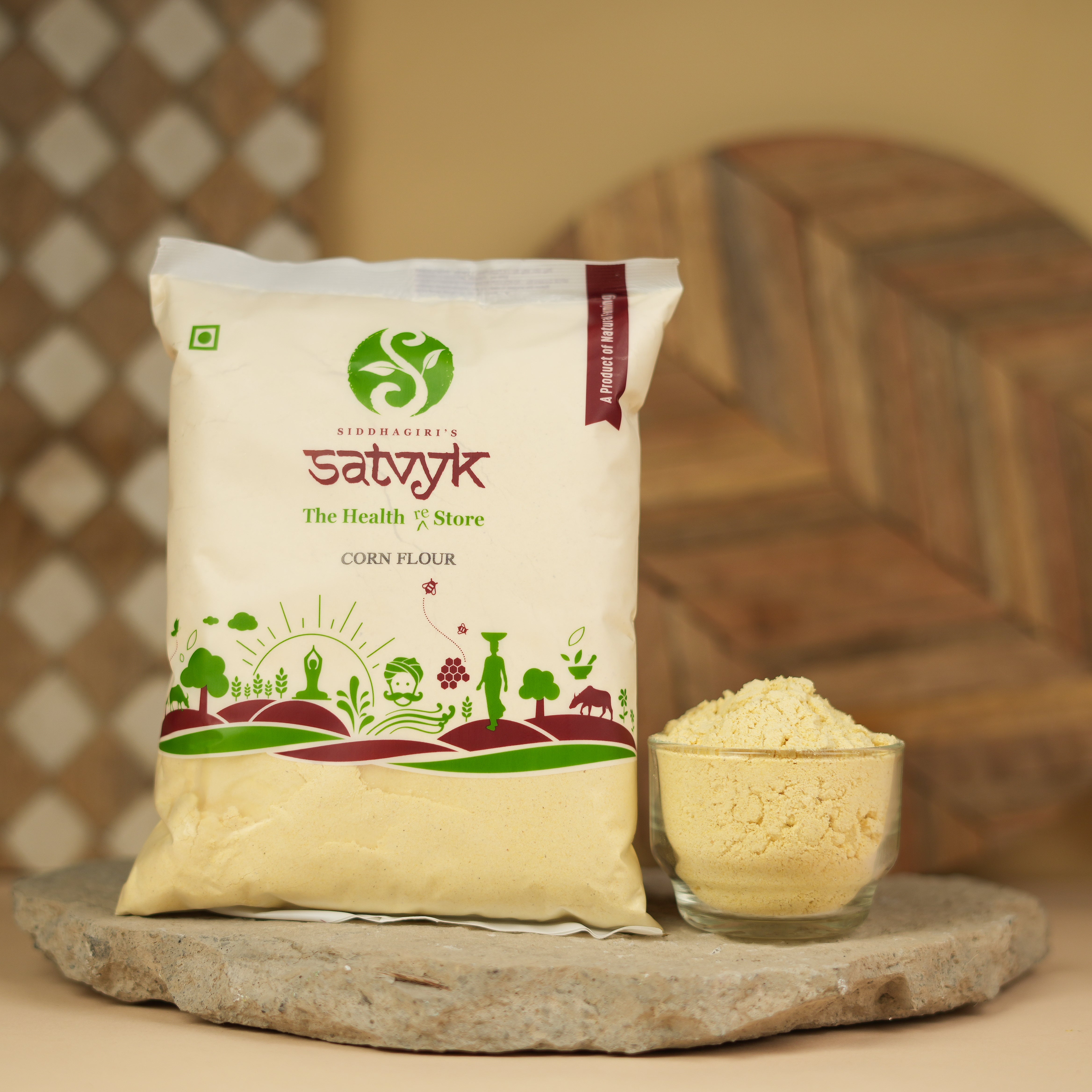 Corn Flour | Makai Ka Atta | Rich in Fiber & Energy | Naturally Stone-Ground | Perfect for Makki Roti & Snacks