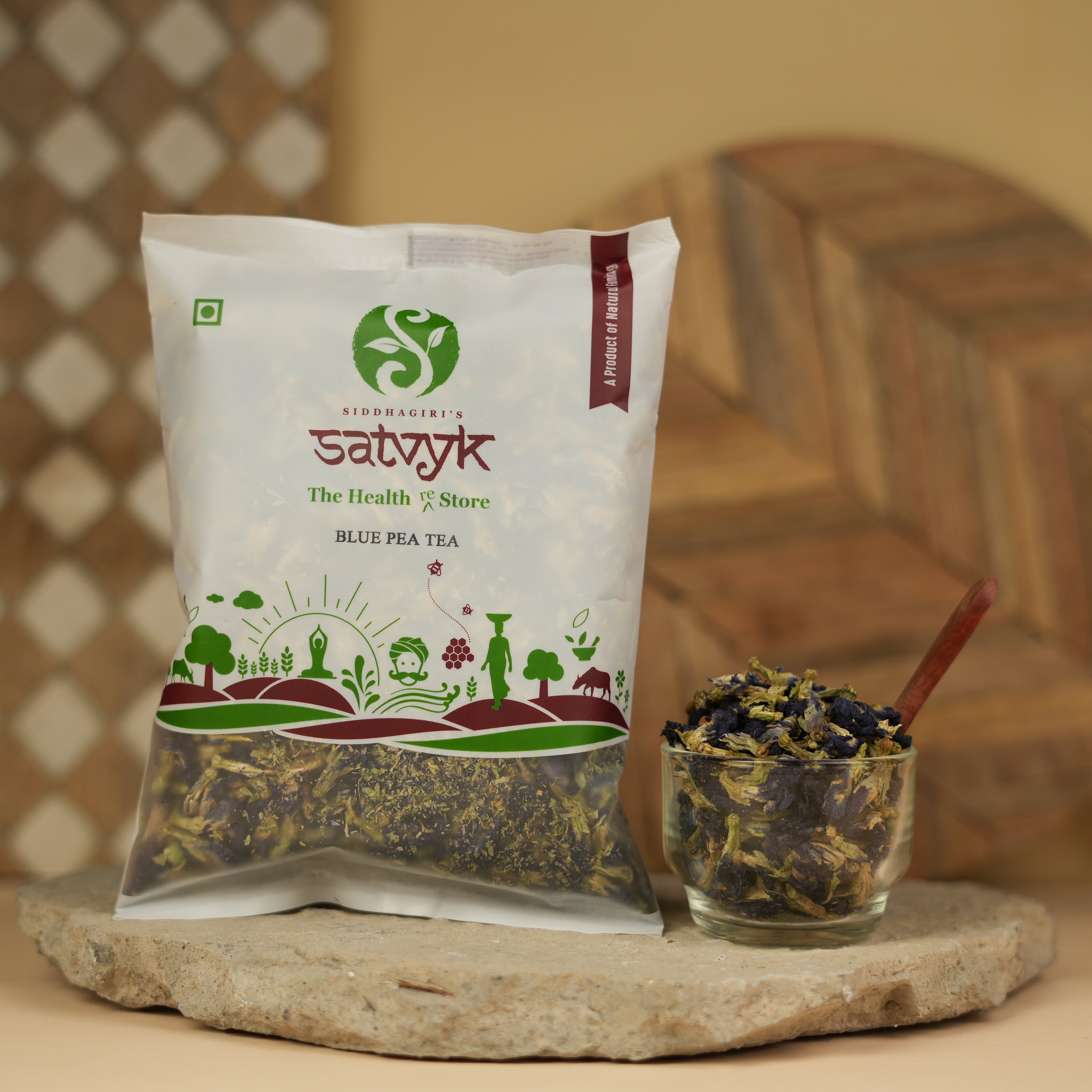 Blue Pea Flower Tea | Butterfly Pea Herbal Tea | Natural Blue Colour Tea | Rich in Antioxidants | Caffeine-Free | Detox & Skin Glow Tea