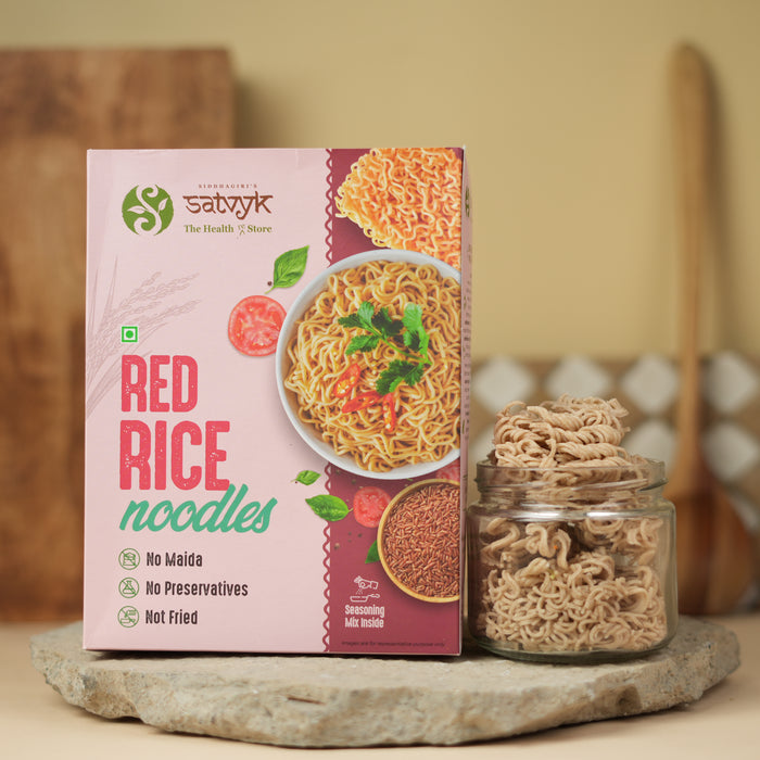 Red Rice Noodles | Fibre-Rich Wholegrain Noodles | No Maida | Light & Nourishing | Easy to Digest Meal Option