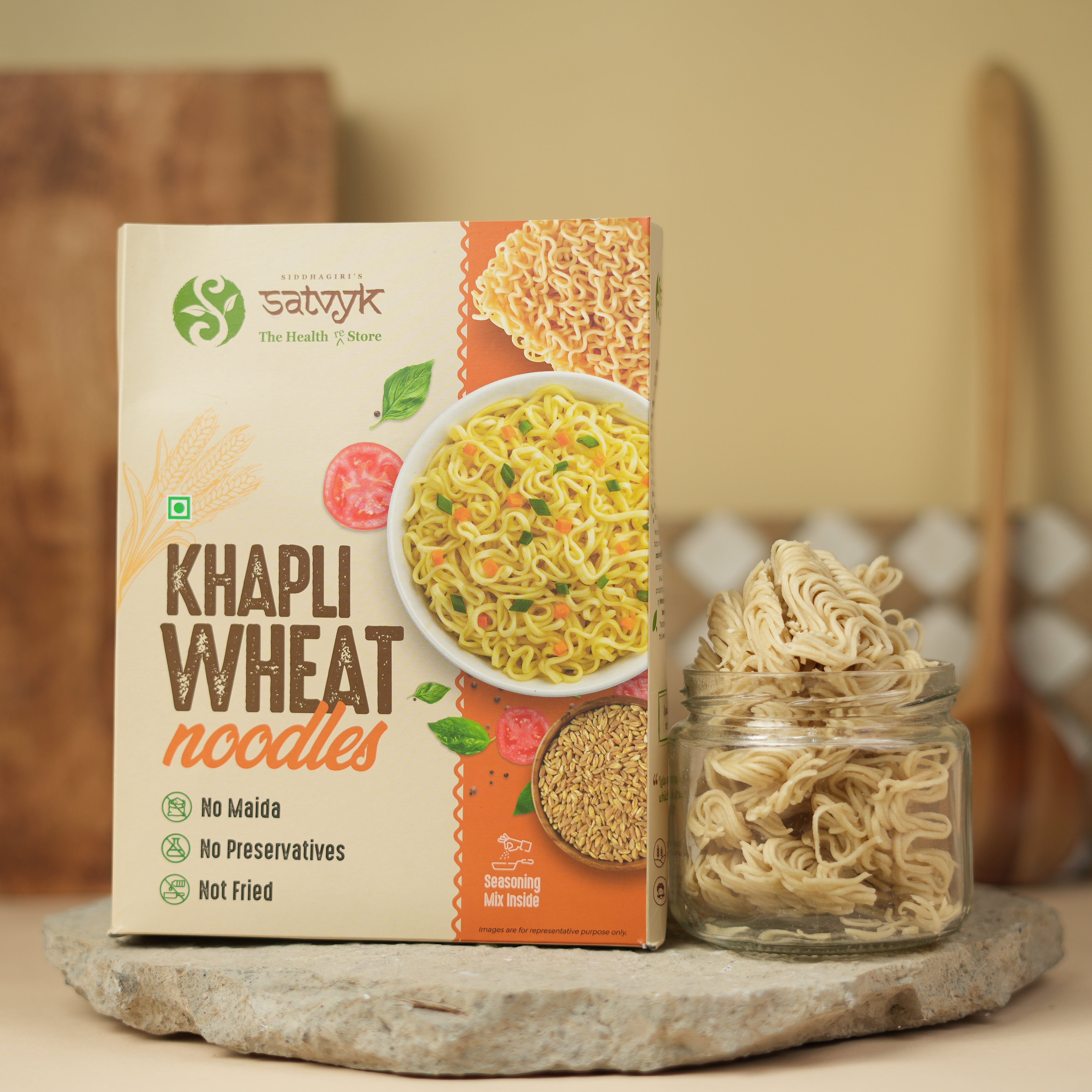 Khapli Wheat Noodles | Ancient Grain Goodness | No Maida | Slow Digesting & Low GI | High Fibre | Ideal for Weight Watchers
