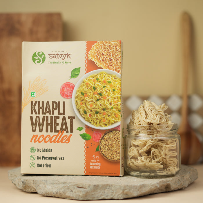 Khapli Wheat Noodles | Ancient Grain Goodness | No Maida | Slow Digesting & Low GI | High Fibre | Ideal for Weight Watchers