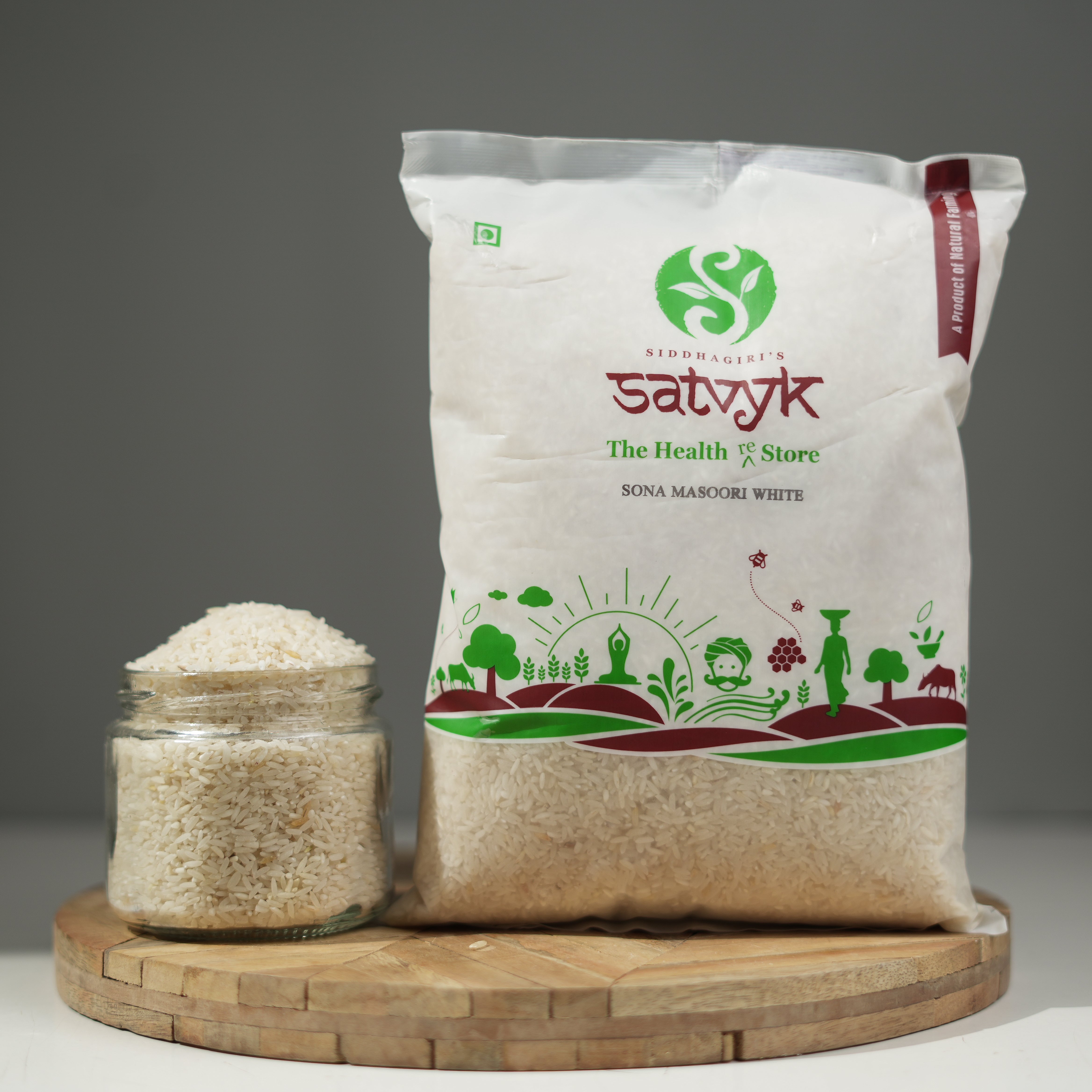 White Sona Masoori Rice | Aromatic & Light | Perfect for Daily Meals & South Indian Recipes | Naturally Aged