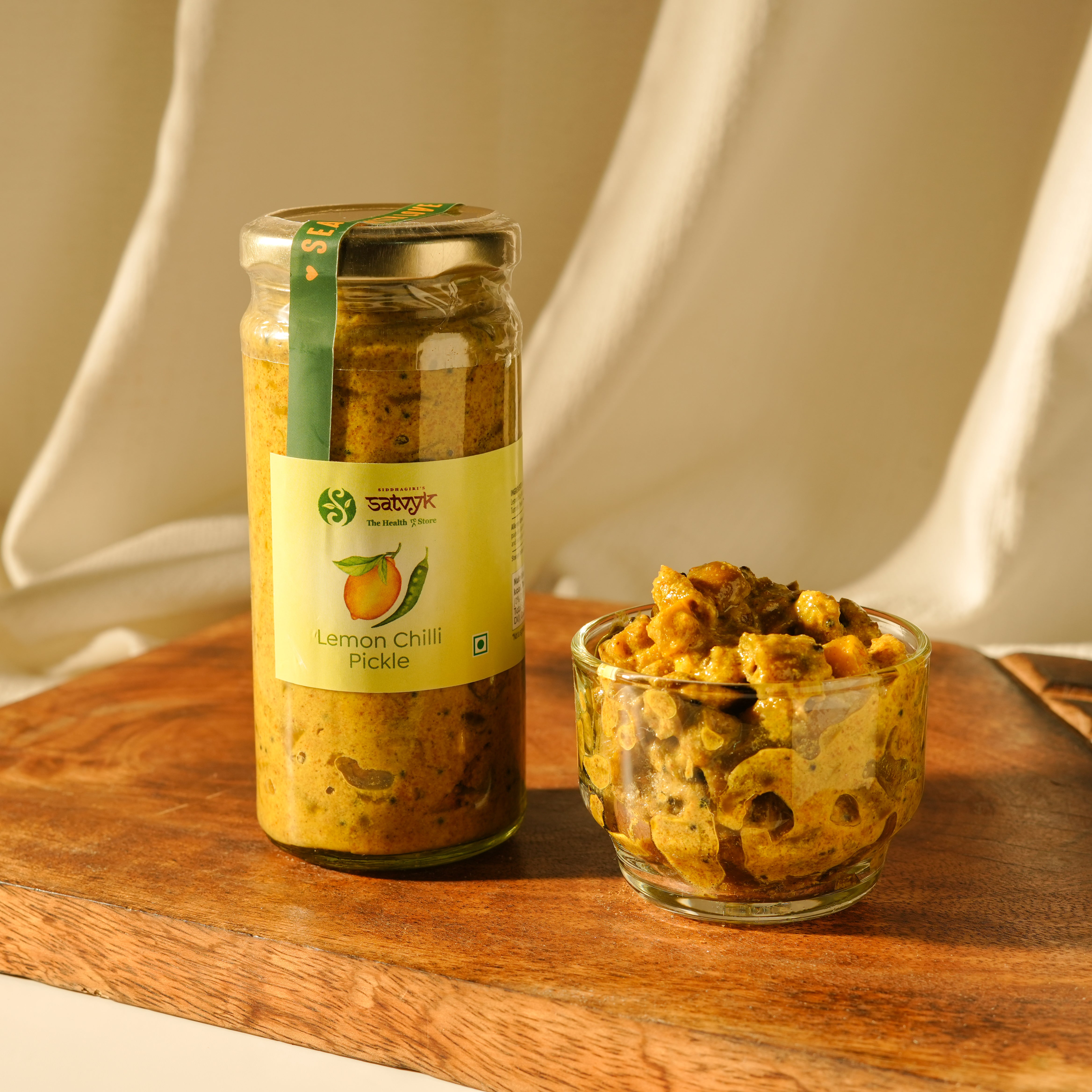Lemon Chilly Pickle | Spicy & Tangy Combo | Traditional Homemade Style | Sun-Aged for Rich Taste | Preservative-Free