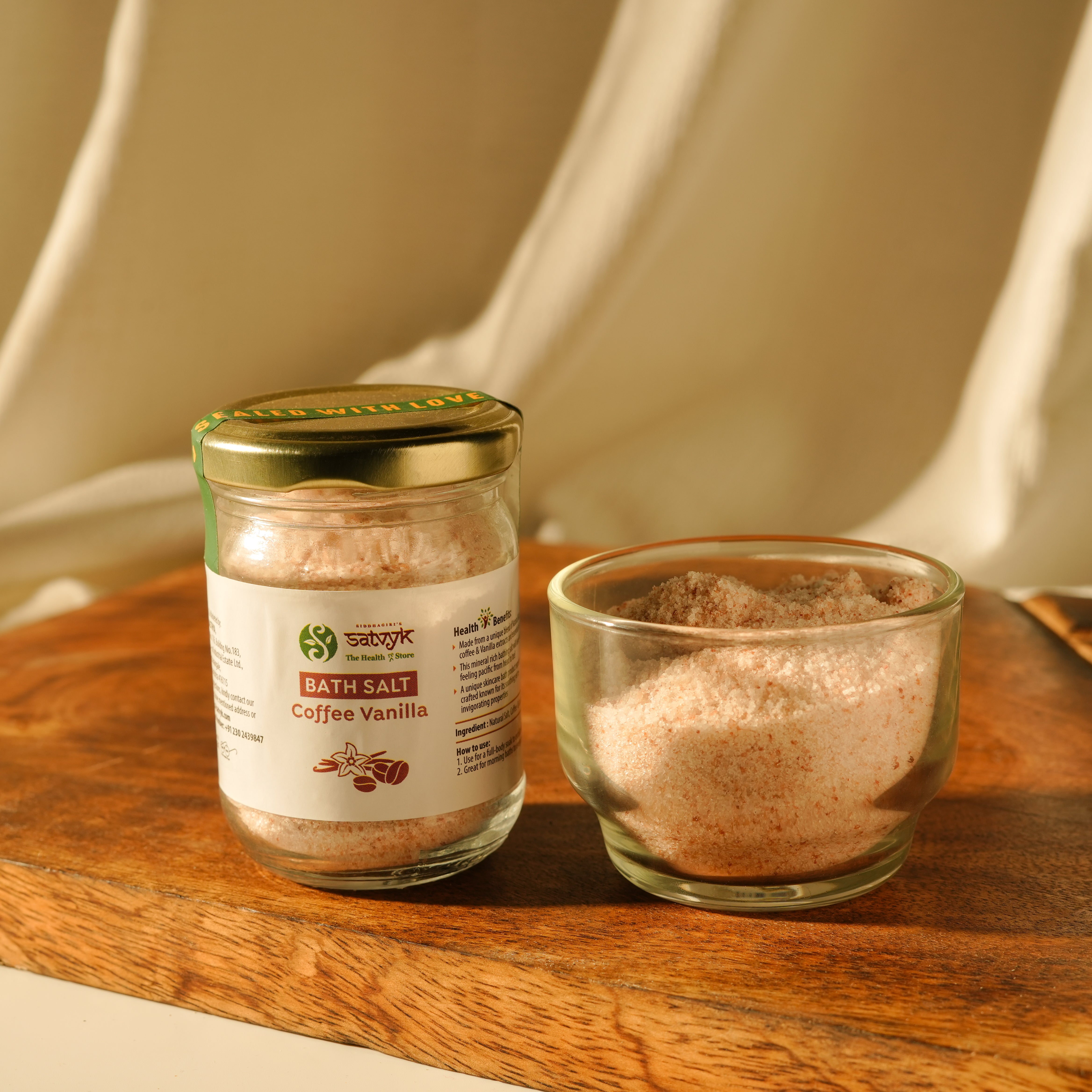 Coffee Vanilla Bath Salt | Rejuvenating Body Soak | Invigorates Senses & Smoothens Skin